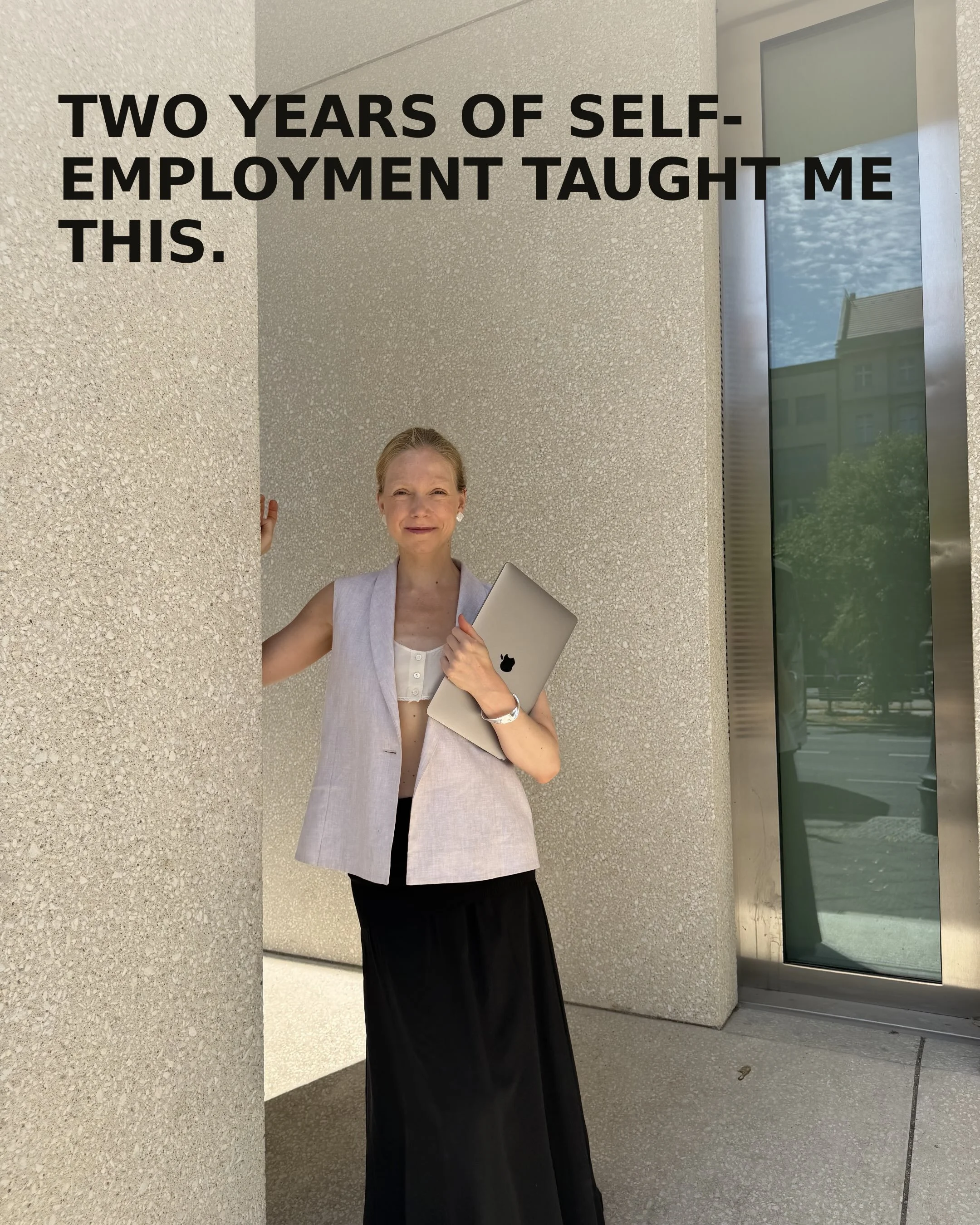 Two years into self-employment in the spiritual space taught me this:

It&rsquo;s you and yourself. Always.

No boss. No team to hide behind. Just you, deep diving into the patterns you fight every day. The ones keeping you from your full potential.
