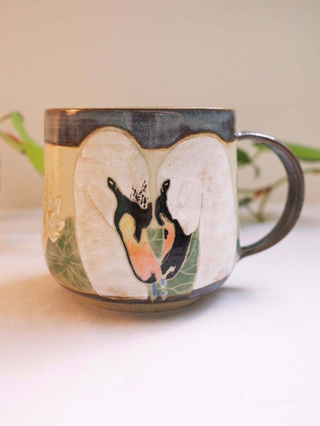Swans and Lotus Mug 1