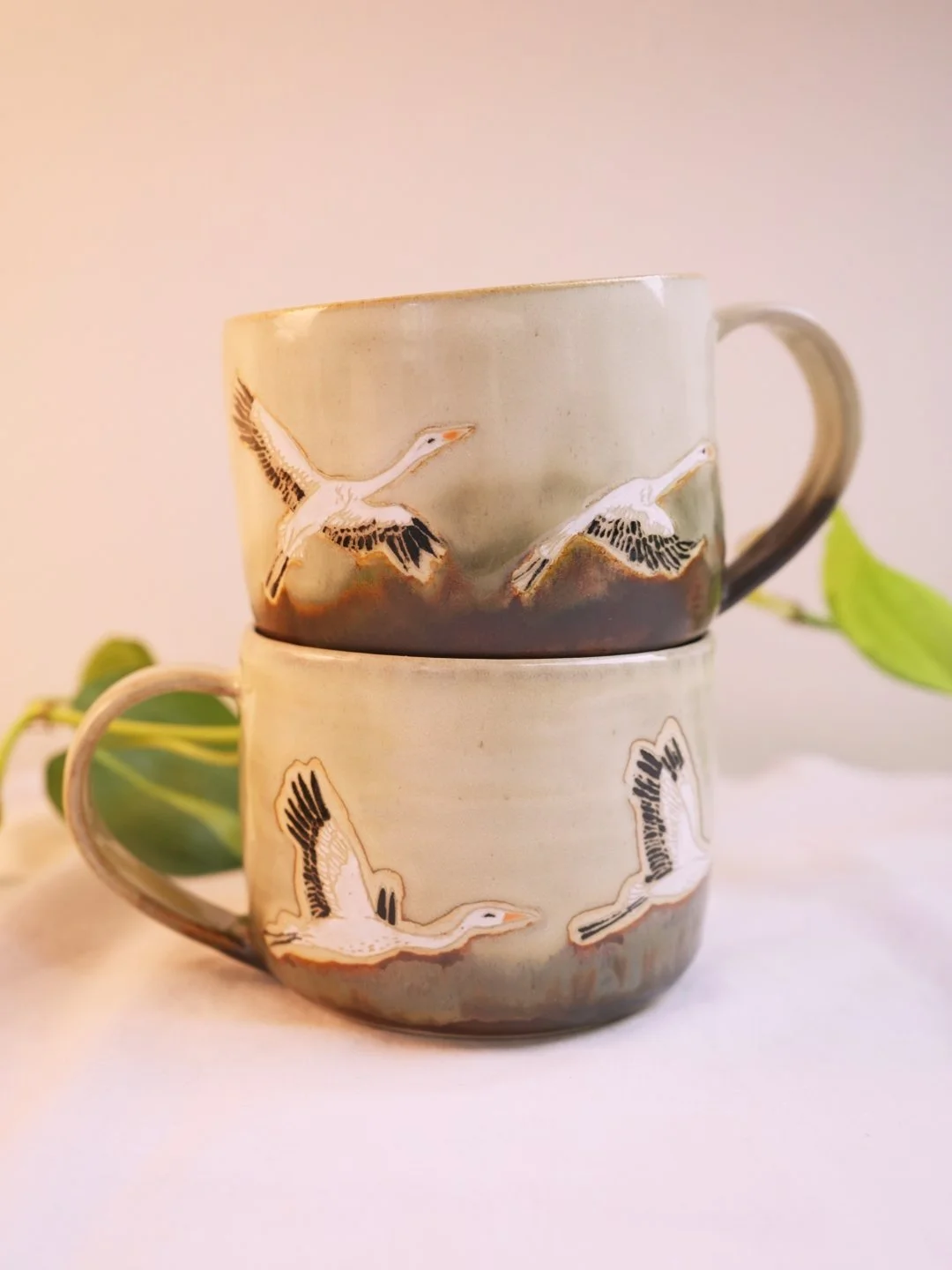 Storks In Flight Mug