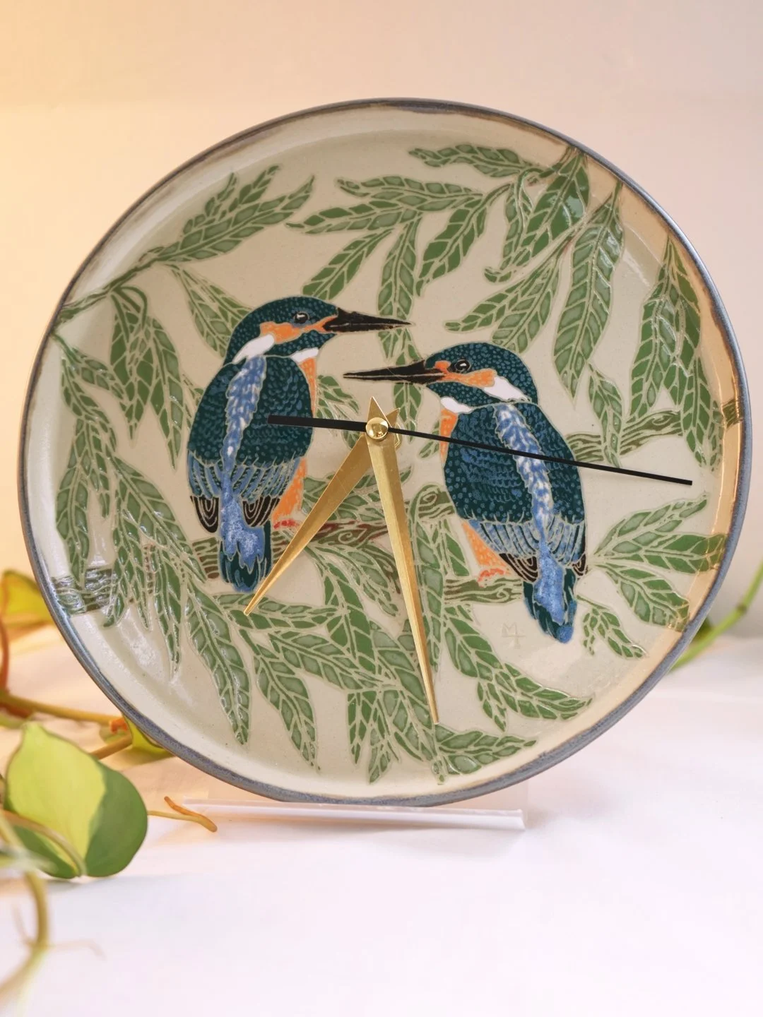 Kingfisher and Willow Wall Clock 2