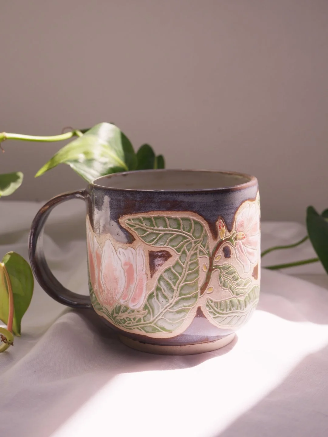 Handmade Magnolia Mug