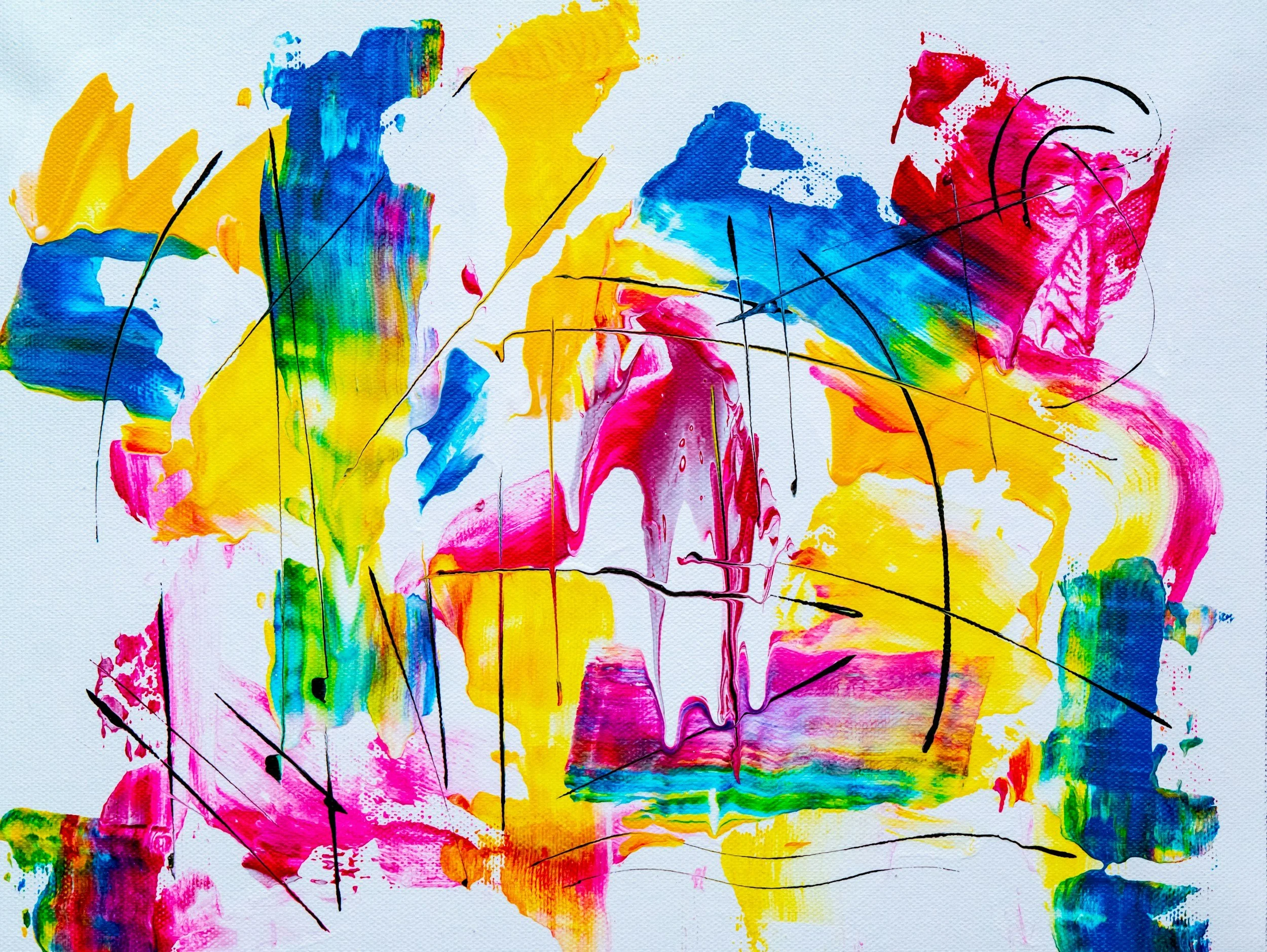 a colourful abstract painting