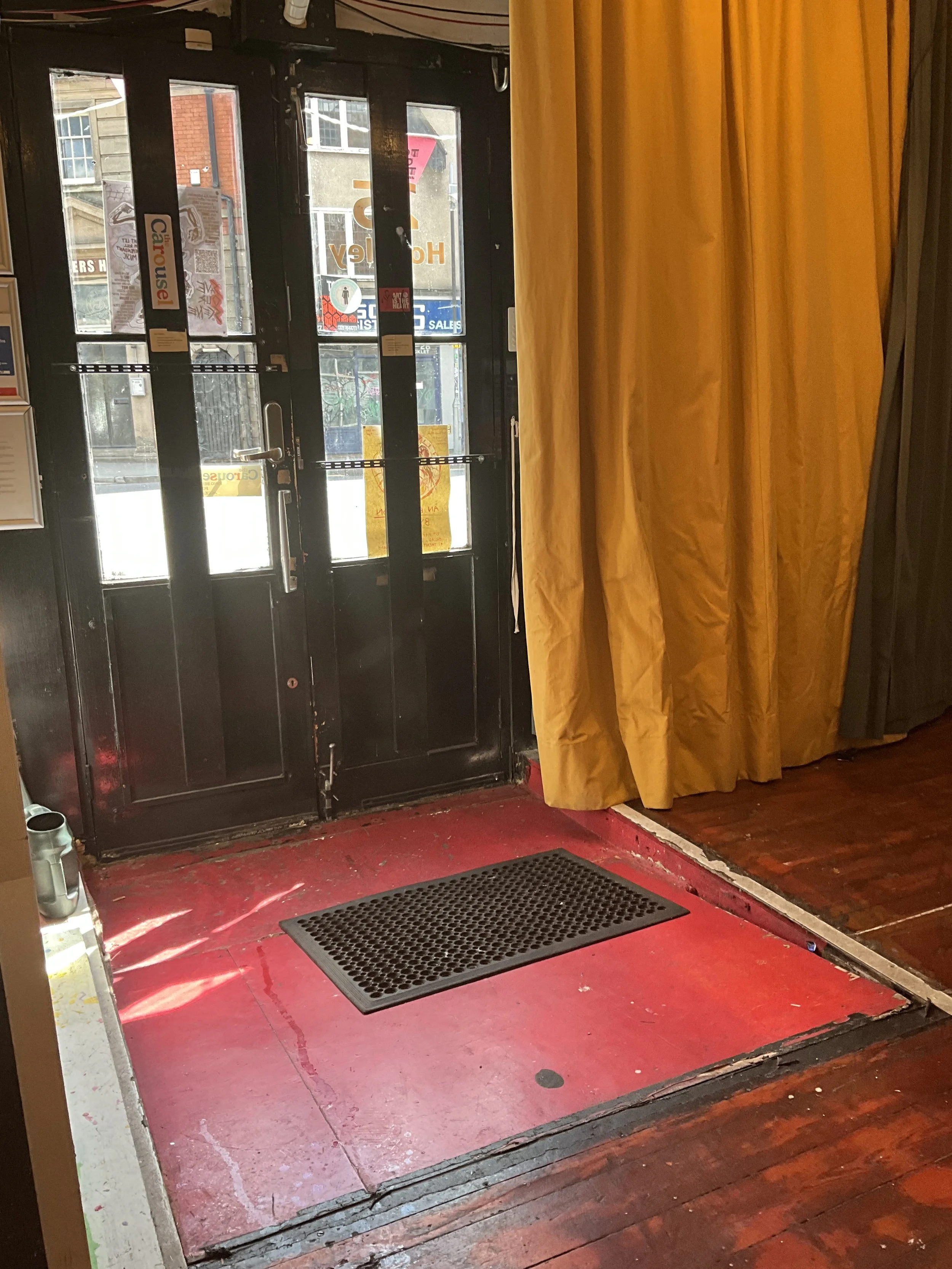 the ramp and front door to the carousel.