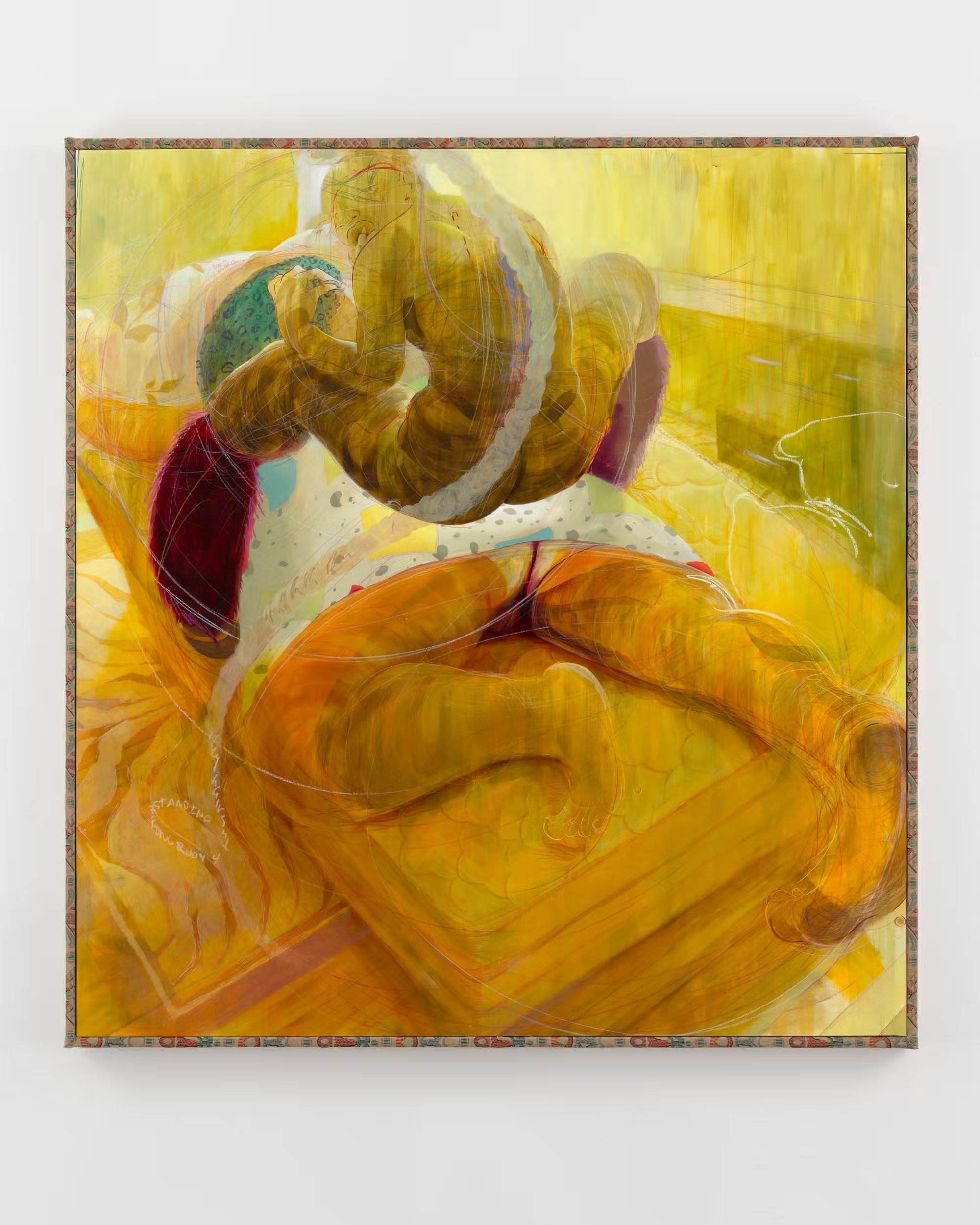  Yellow Pages , 2024
Acrylic, oil and pastel on canvas
194 x 182 cm | 76 1/3 x 71 2/3 in