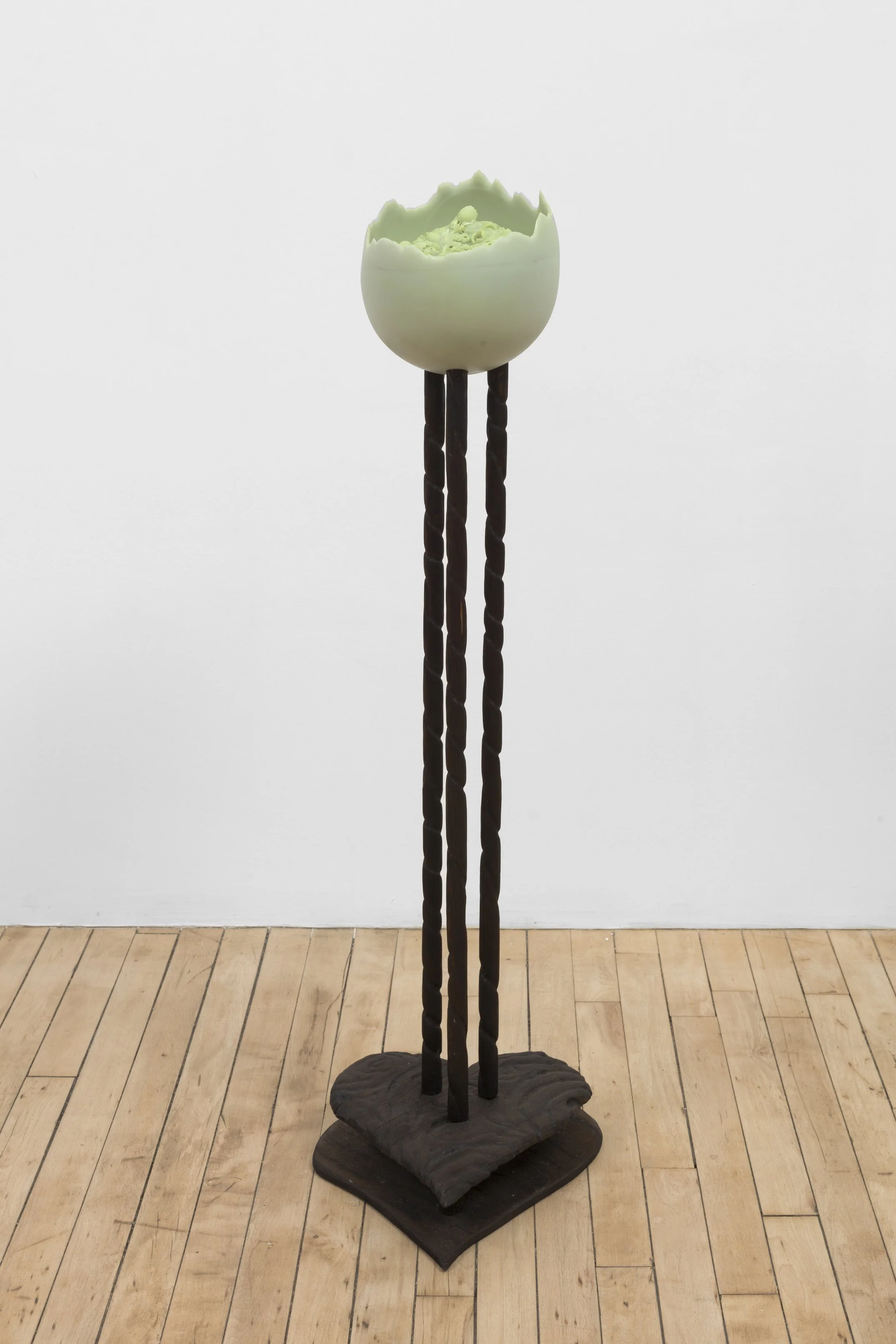  Larval Tear (To Be Continued) , 2023
Burnt pine wood, linseed oil, soy based resin, oil pastel
104 x 33 x 32 cm | 41 x 13 x 12 3/5 in
