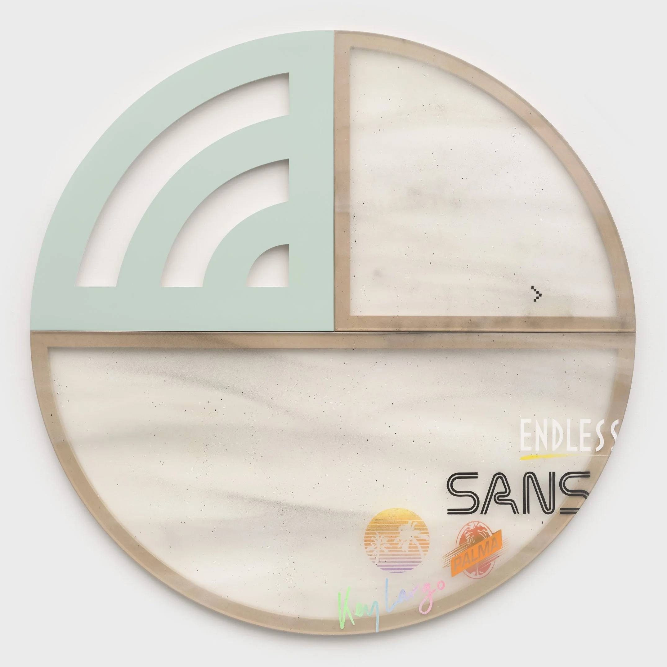  Endless Sans , 2024
Alkyd on vinyl and PVC, wood
244 x 244 x 4 cm | 96 x 96 x 1 1/2 in