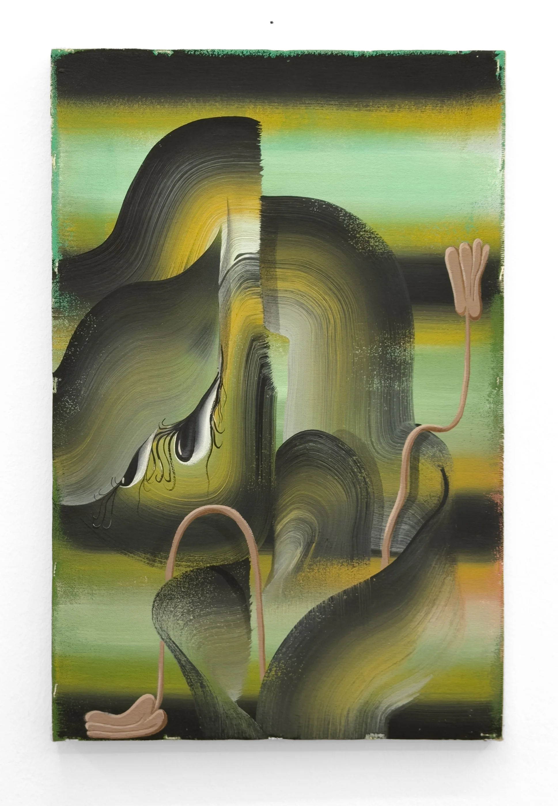 Bridget Mullen
 Before Shakers , 2019
Flashe on canvas
21 1/2 x 14 in | 54.5 x 35.5 cm