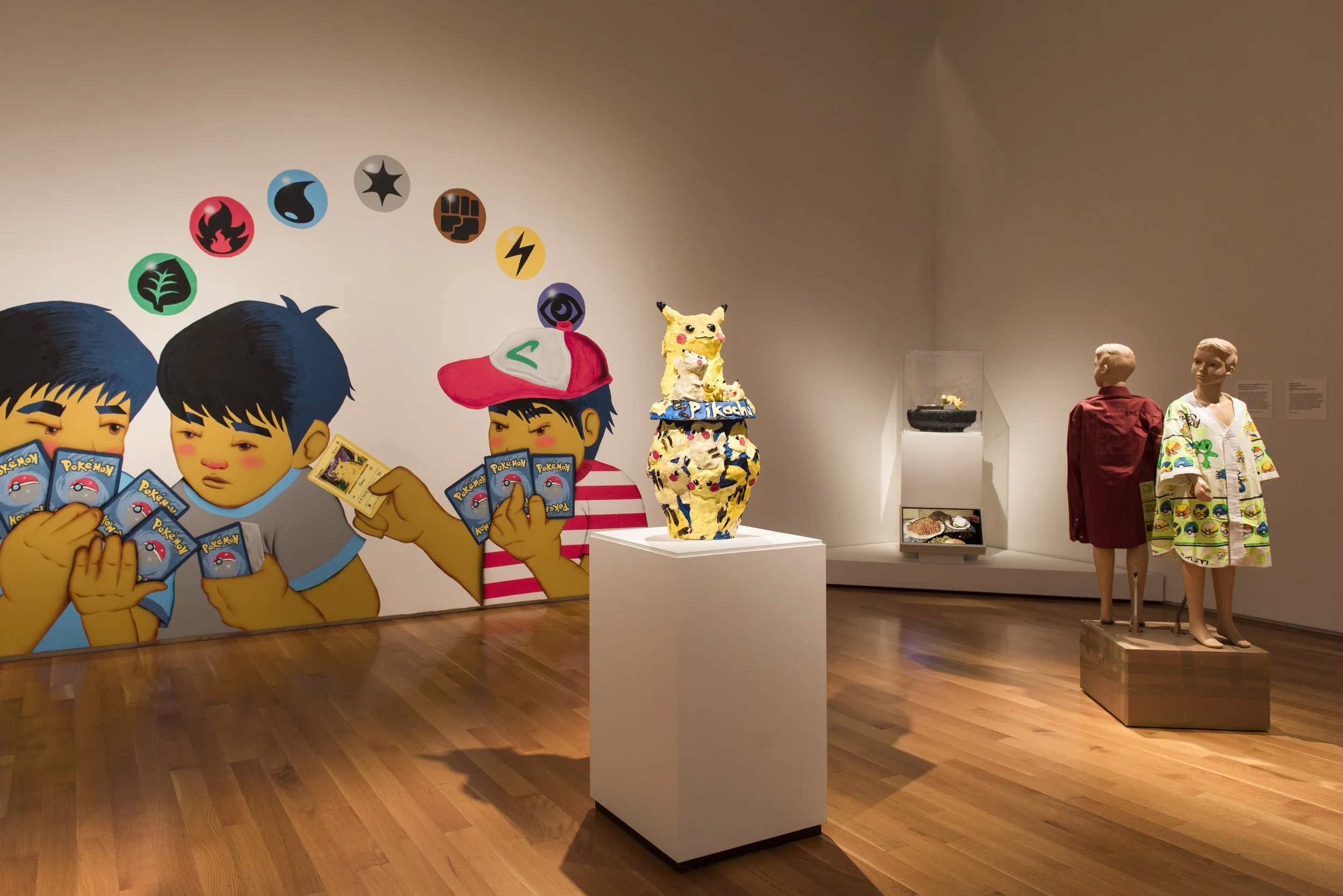 Installation view,  The House of Pikachu: Art, Anime, and Pop Culture , The Texas Asia Society, Houston, TX, 2025. Photo by Graham Bell.