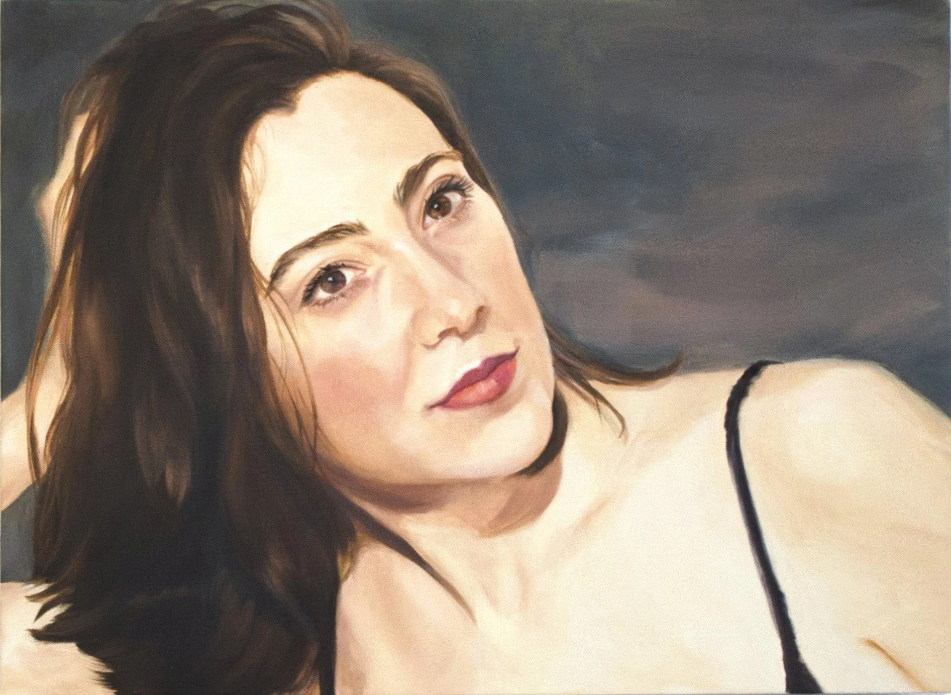  Woman with a parrot , 2014
Oil on linen
14 x 22 in | 35.5 x 56 cm