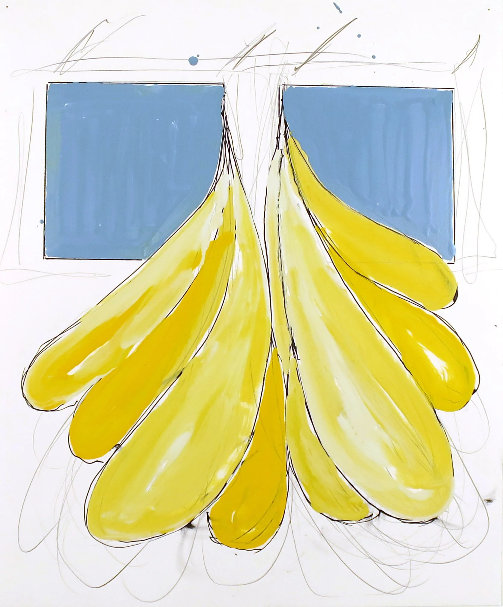  Untitled , 2017
Graphite and enamel on paper
17 x 14 in | 43 x 35.5 cm