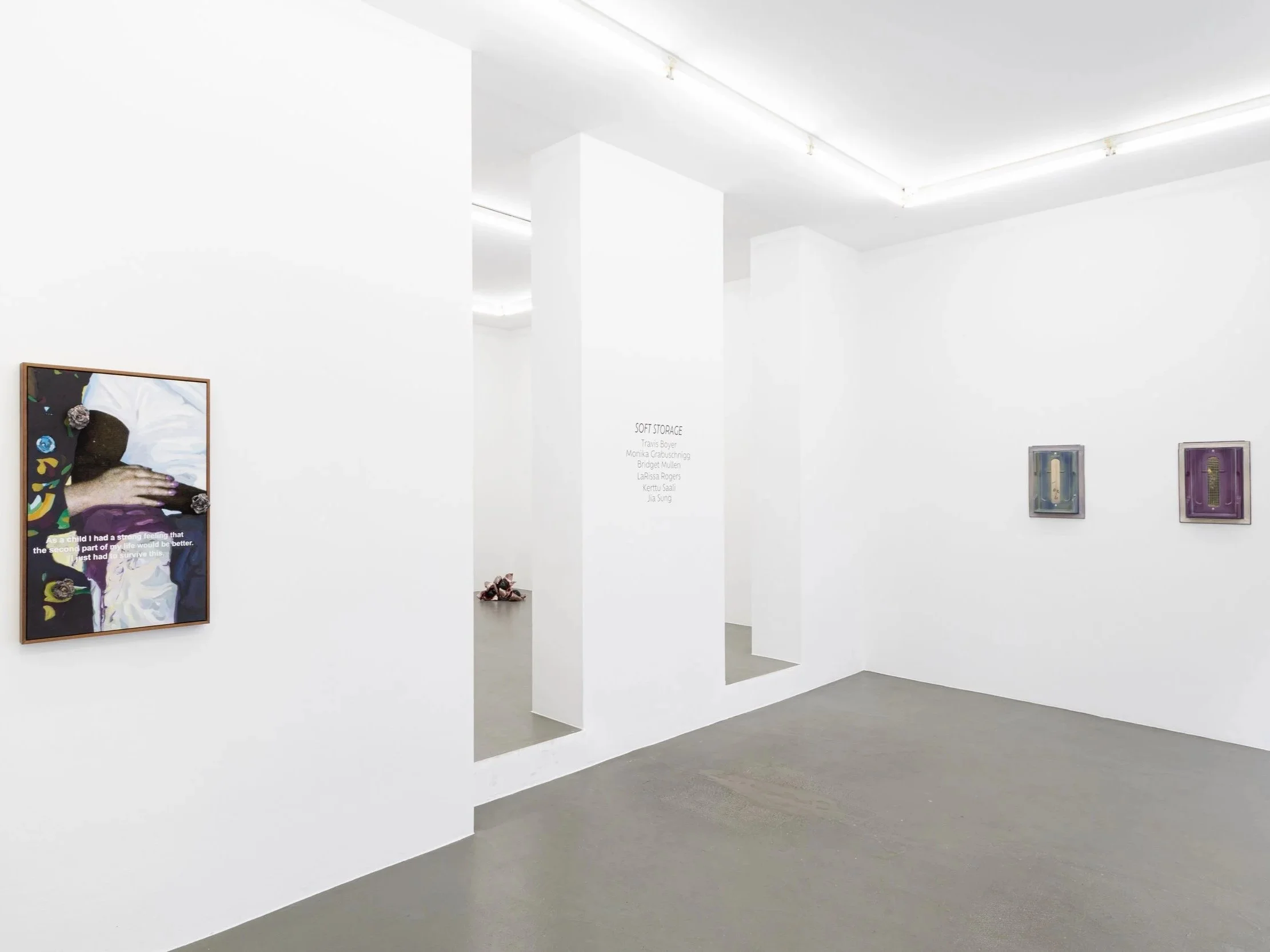  Travis Boyer, Kerttu Saali, Monika Grabuschnigg, Jia Sung, LaRissa Rogers, Bridget Mullen |  Soft Storage  
April 28 - June 27, 2026
Cologne