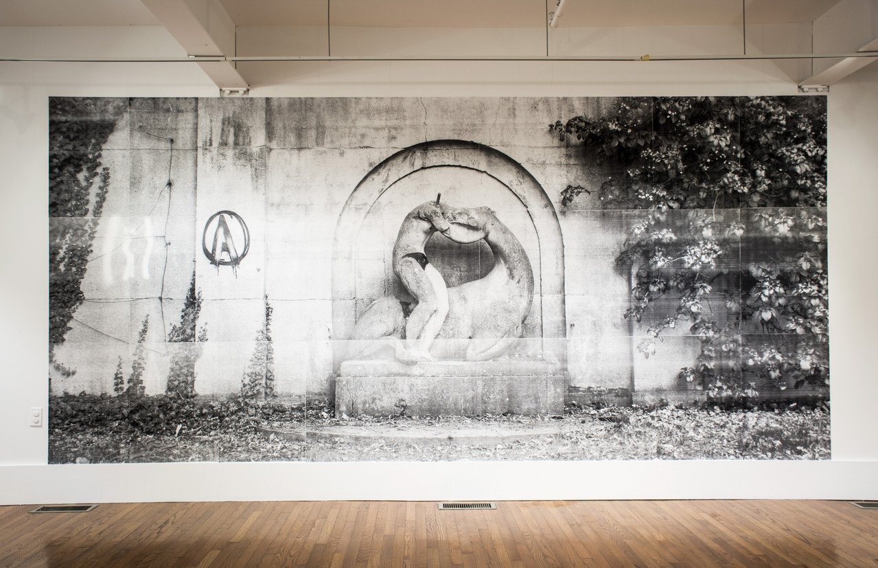  Time Mother , 2017
Laser print and wheat paste on wall
91 x 196 in | 231 x 498 cm