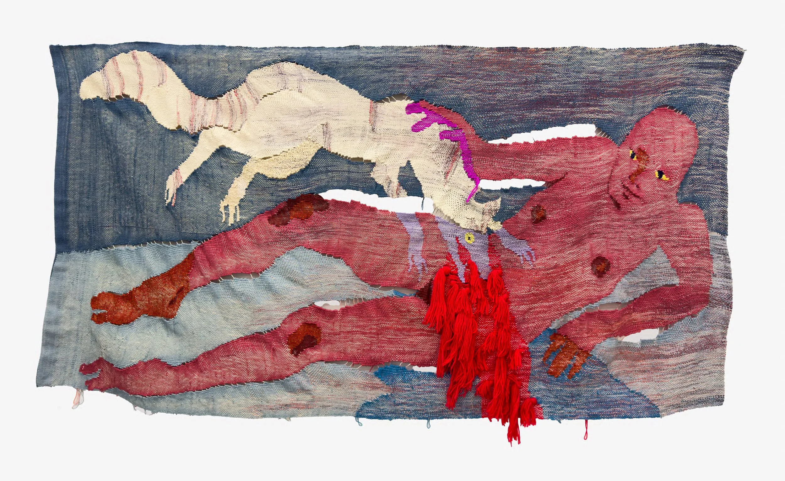  late supper , 2023
wool and cotton tapestry
38 1/4 x 69 3/4 in | 97 x 177 cm