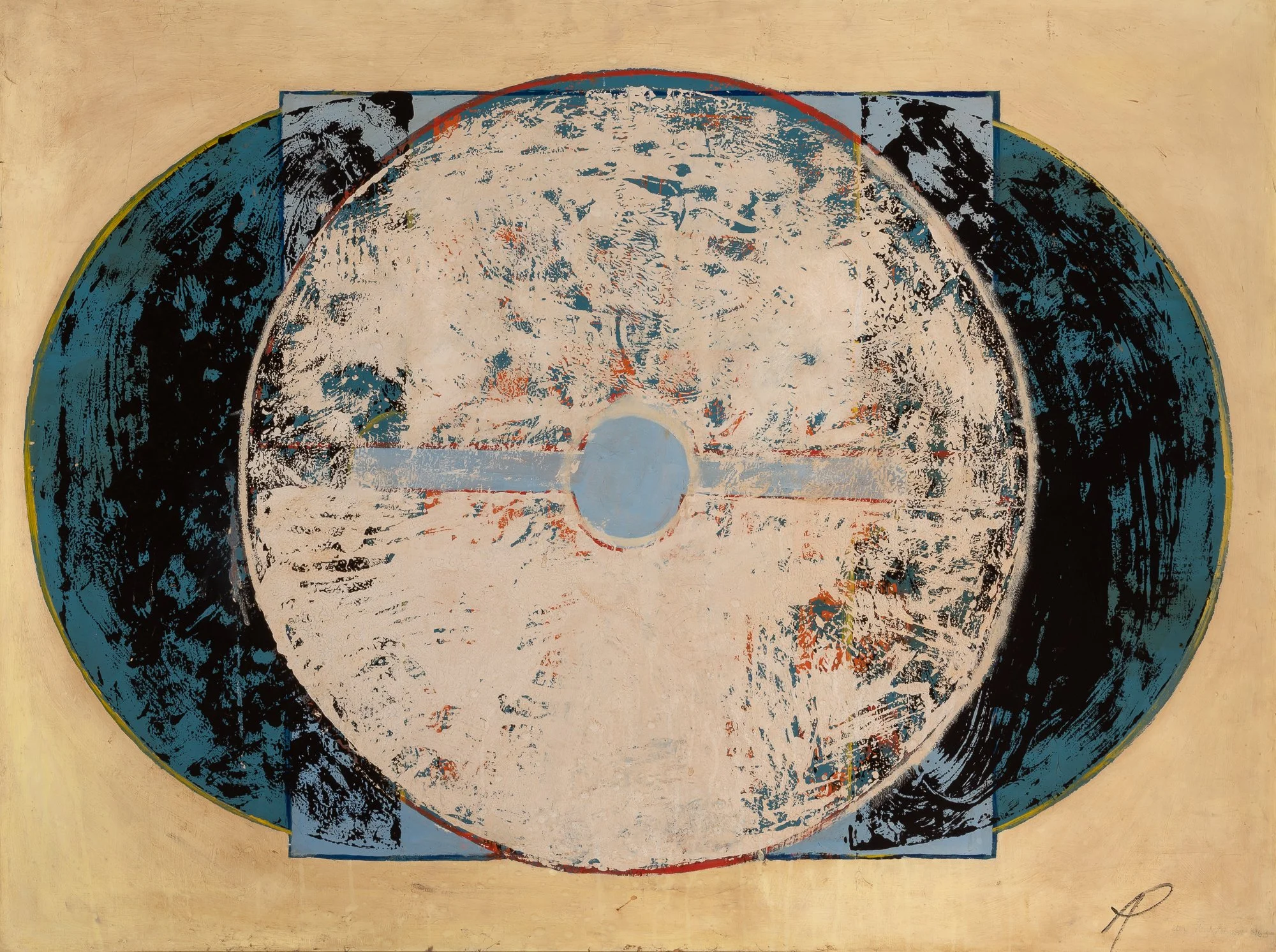 Circles on Square , 1963
Acrylic on canvas
36 x 48 in | 91.5 x 122 cm