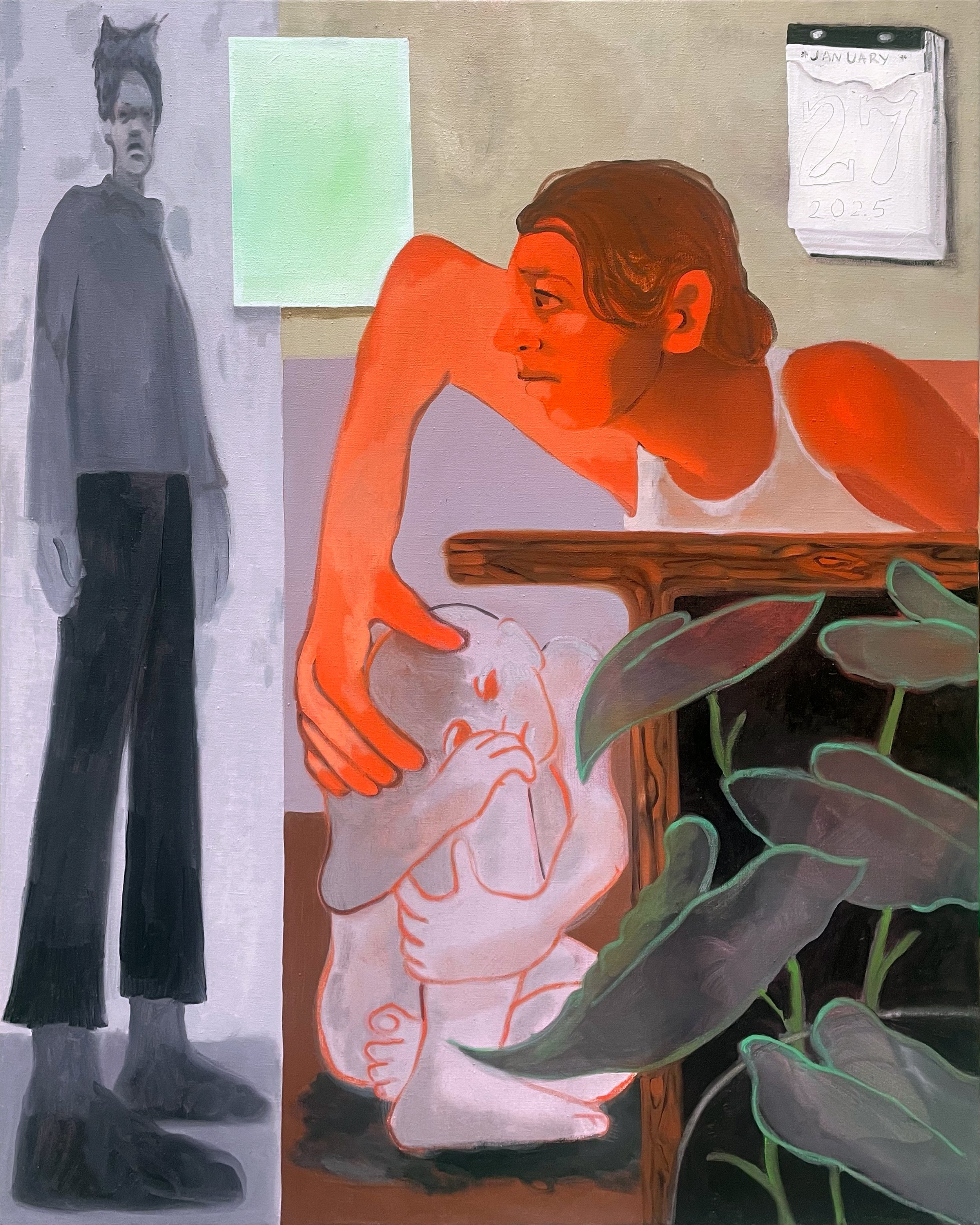  Moment of Touch , 2025
Oil on linen
39 1/4 x 31 1/2 in | 100 x 80 cm