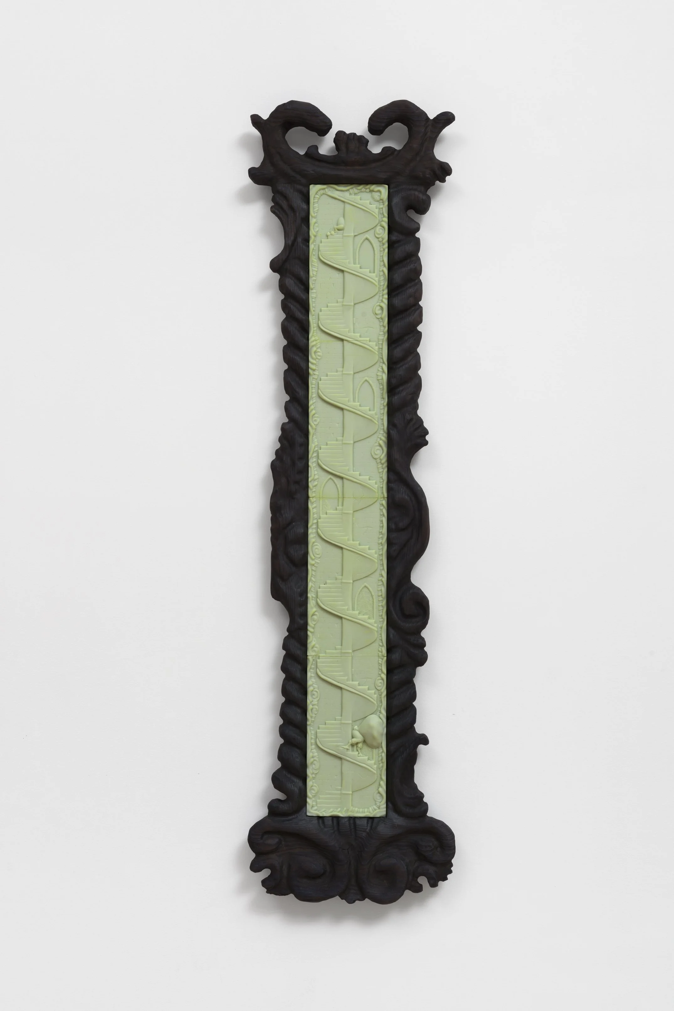  Struggle Builds Character , 2023
Burnt pine wood, linseed oil, soy based resin, oil pastel
111 x 29 x 4 cm | 43 3/5 x 11 1/2 x 1 3/5 in