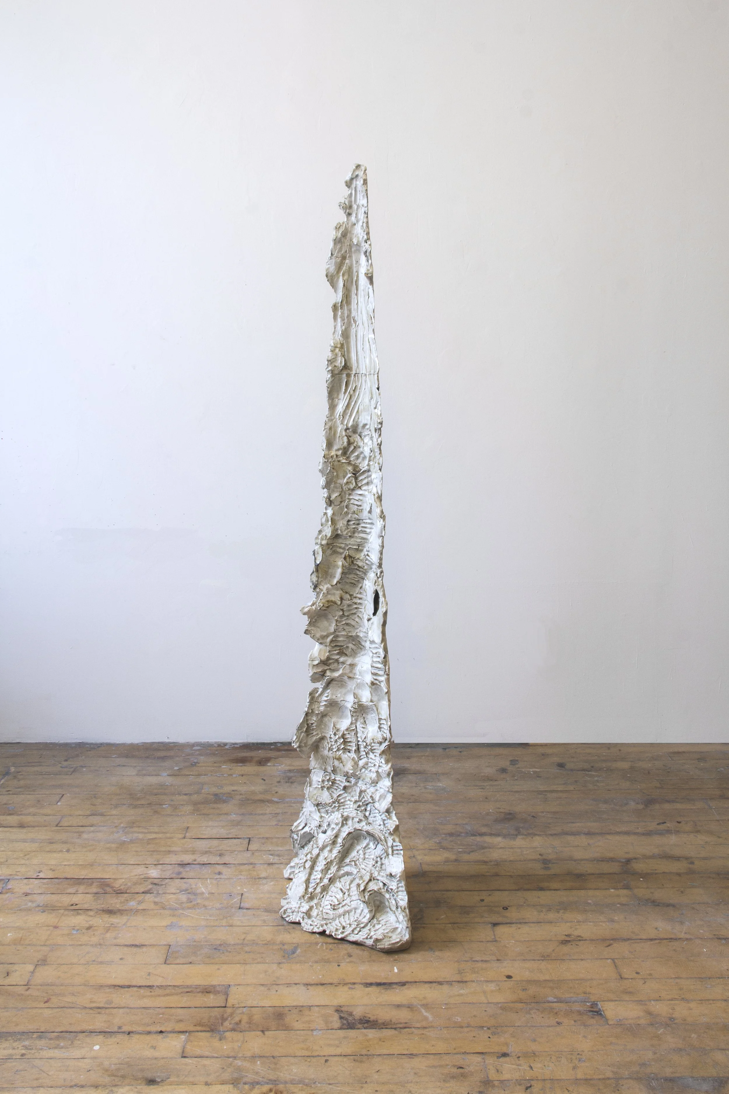 Brie Ruais
 Corner Push (White), 131 lbs , 2014
Glazed ceramic
75 x 16 x 14 in | 190.5 x 40.5 x 35.5 cm