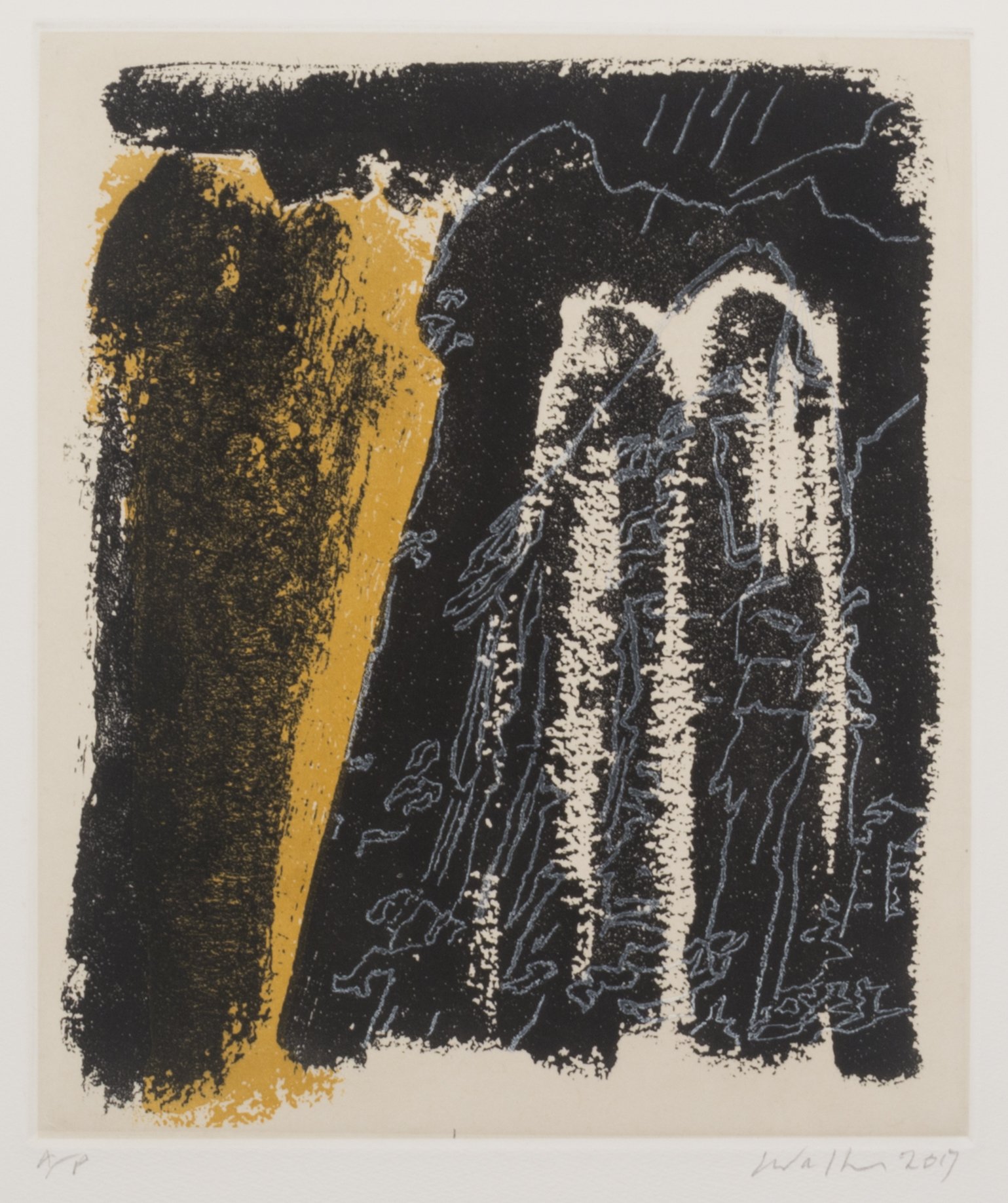 John Walker
Printed by Jim Stroud, Center Street Studios
3 plate color etching/aquatint with chine collé
24 x 20 in | 51 × 61 cm
Edition of 20 + 10 AP + 5 PP