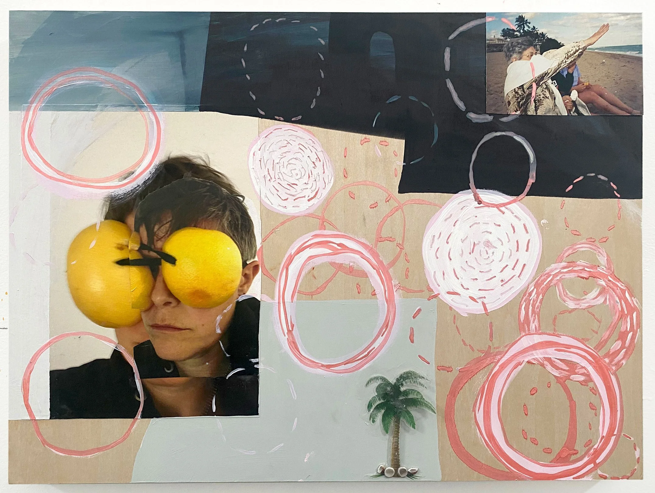  Homage to Chris Marker , 2021
Photographs, stickers, acrylic, metallic ink, on panel
40.5 x 61 cm | 20 x 24 in