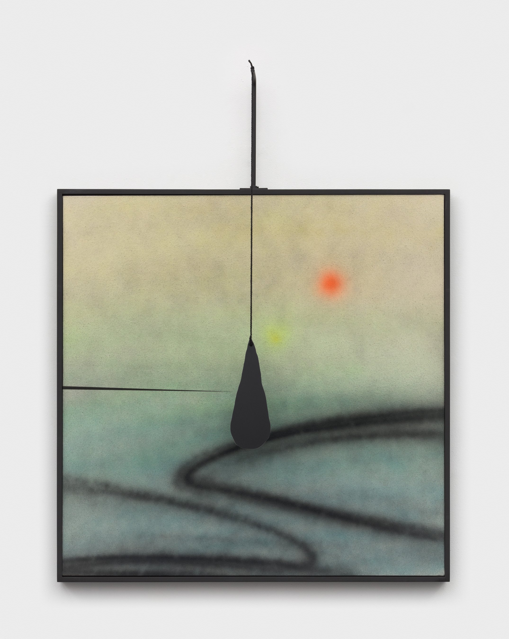 Dripping Green (After Calder) , 2022
Acrylic on canvas, painted wood frame, steel, cotton rope, dibond
122 x 94 x 15 cm | 48 x 37 x 6 in