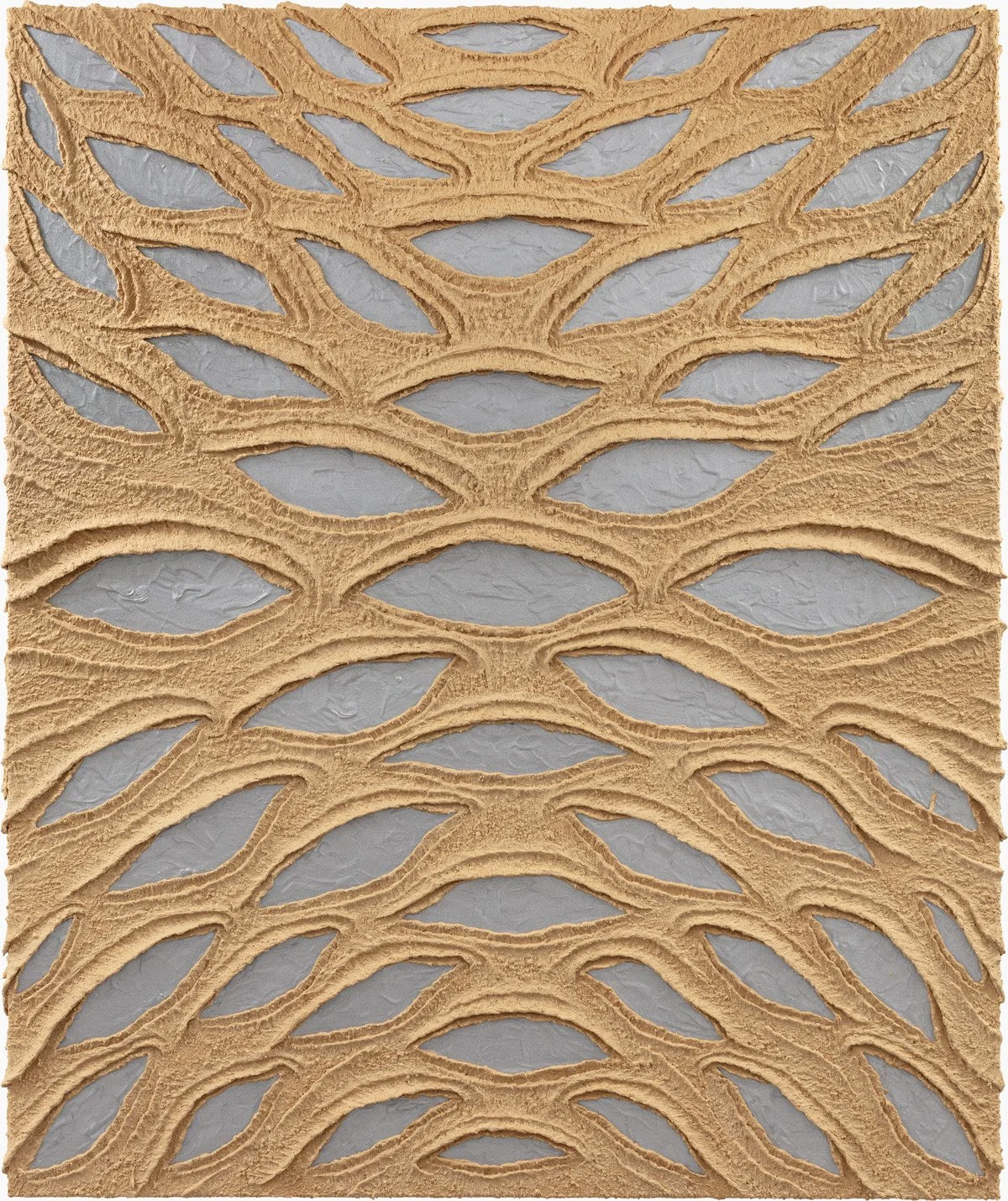 Taru Happonen
 Trypophobia , 2025
Acrylic, aluminum powder, marble powder on linen
70 7/8 x 59 x 2 in | 180 x 150 x 5 cm