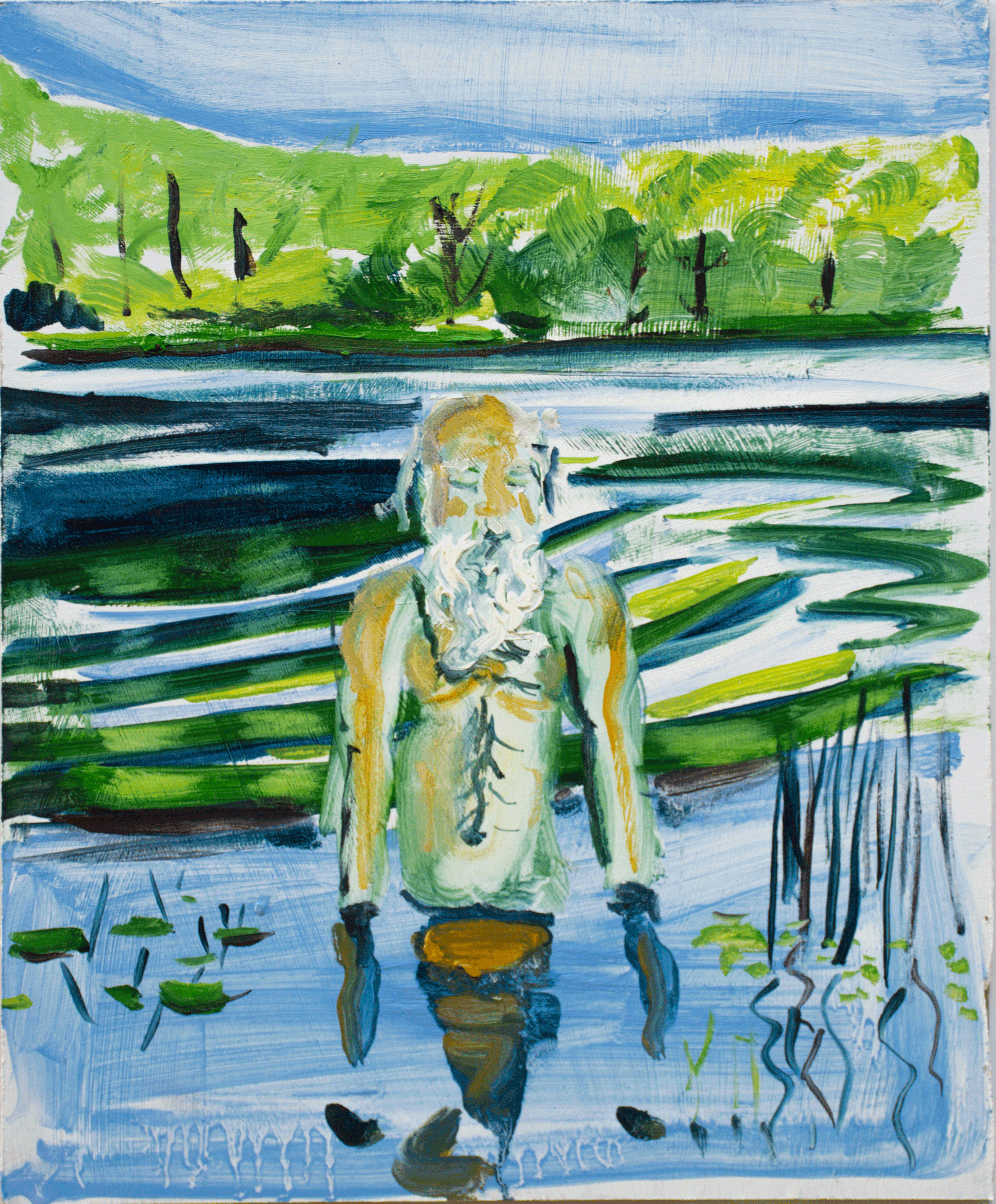 Heidi Howard
 Dad Horseleech Pond , 2017
Oil on panel
12 x 10 in | 30.5 x 25.5 cm