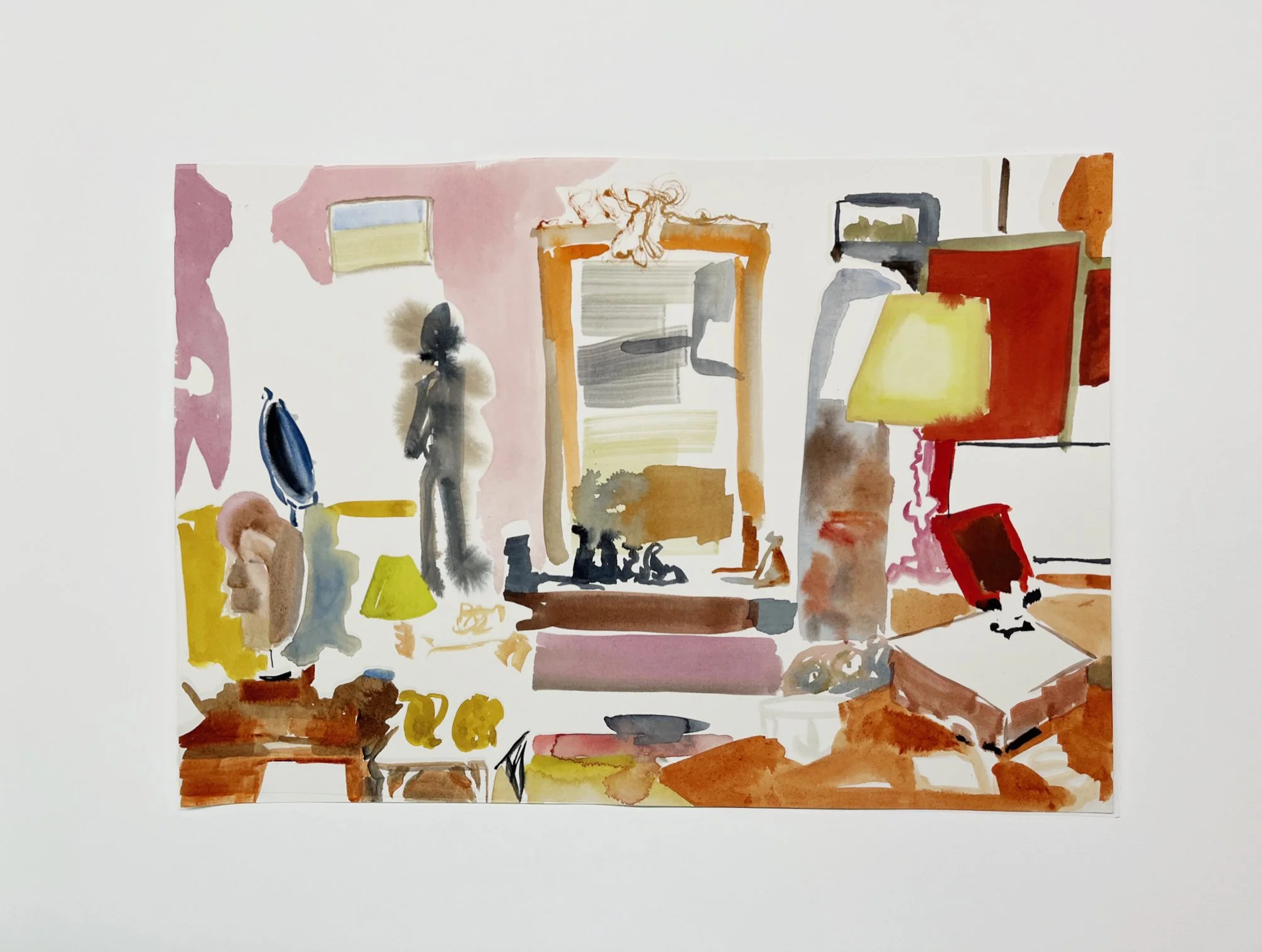 Julia García
 Interior III , 2026
Watercolor on paper
10 x 14 in | 25 x 35.5 cm