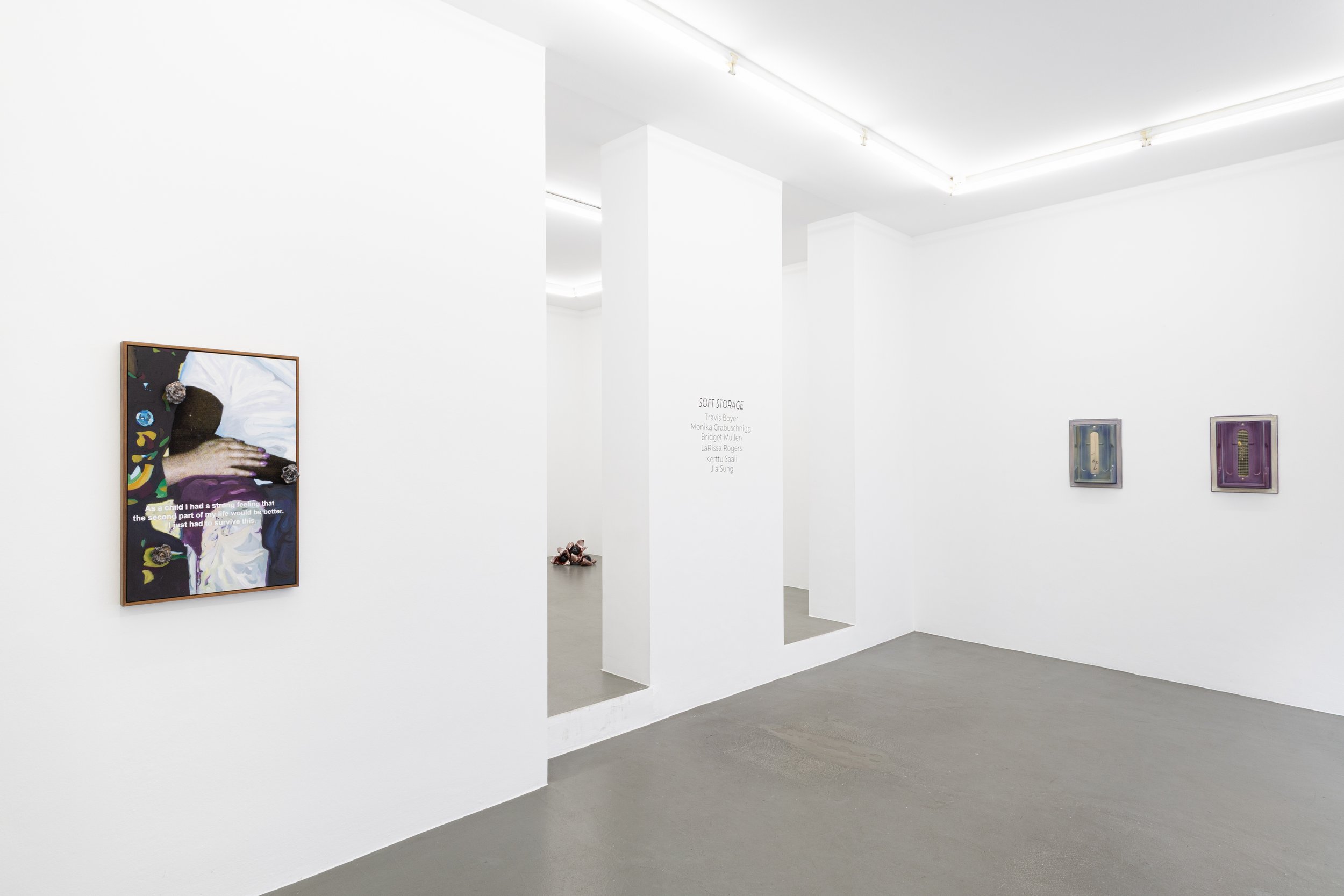  Travis Boyer, Kerttu Saali, Monika Grabuschnigg, Jia Sung, LaRissa Rogers, Bridget Mullen |  Soft Storage  
April 28 - June 27, 2026
Cologne
