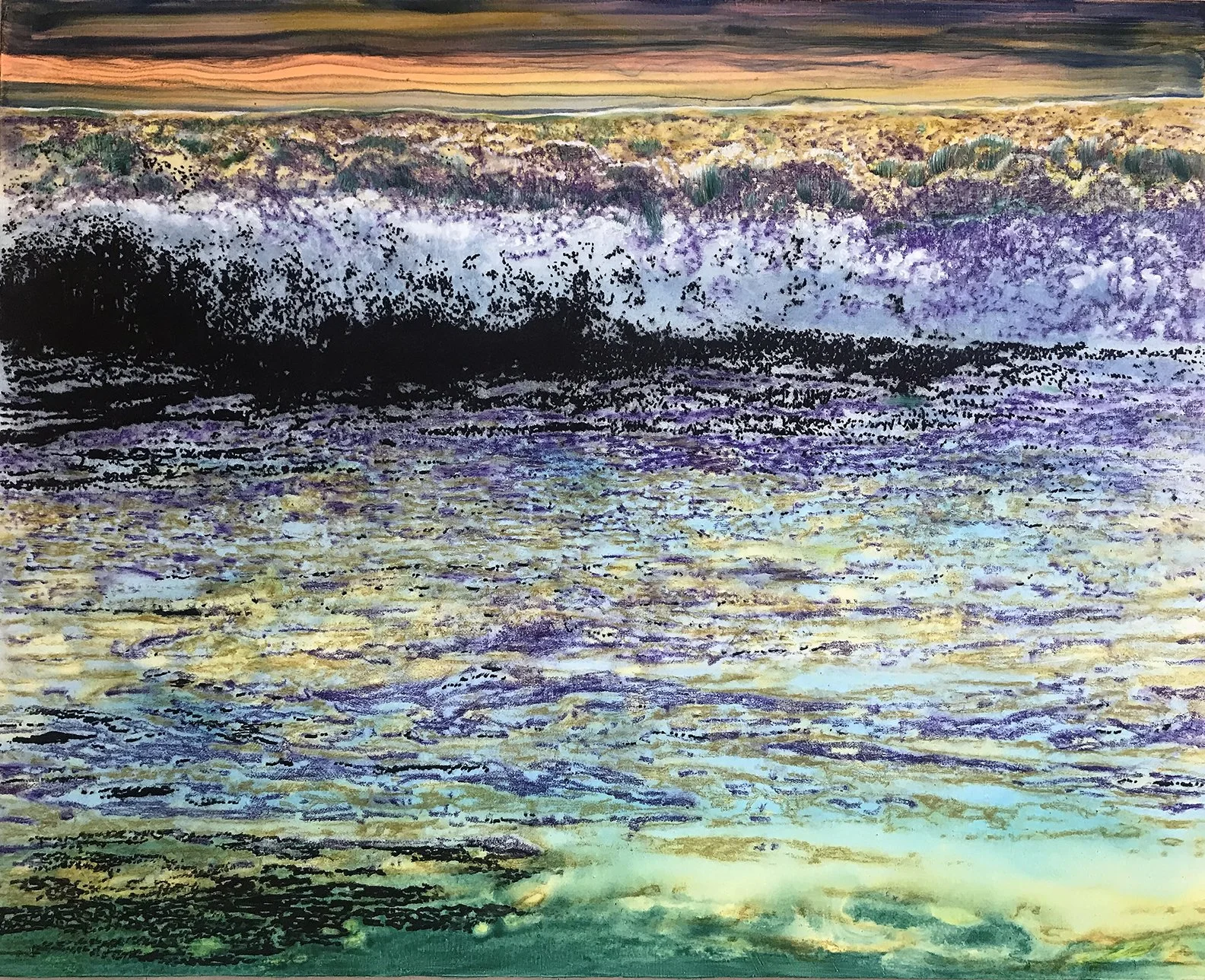  wave 2 , 2019
Oil and acrylic on linen
56 x 70 in | 142 x 178 cm