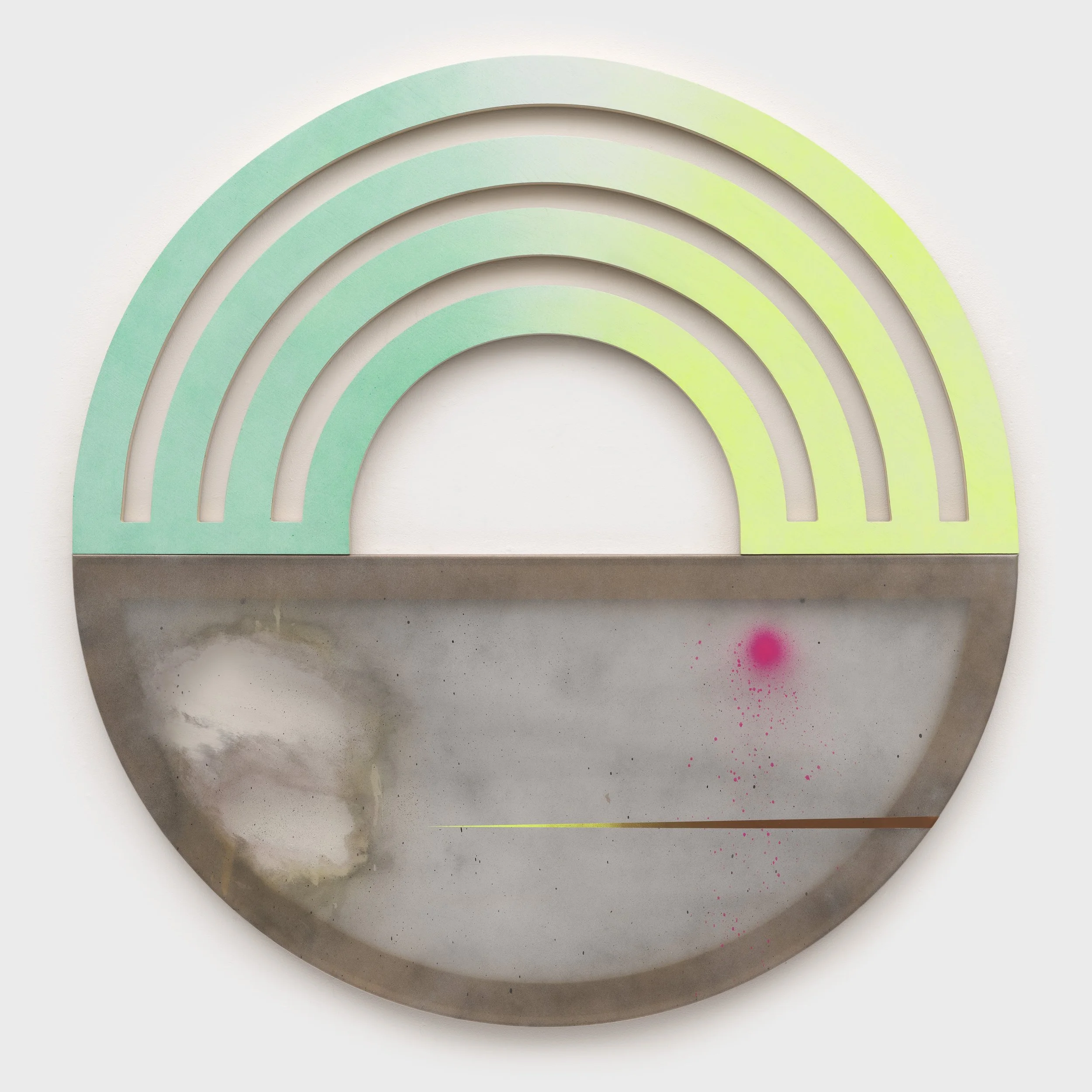  New (again) , 2025
Alkyd on marine vinyl, wood
55 1/8 x 54 in | 140 x 137 cm