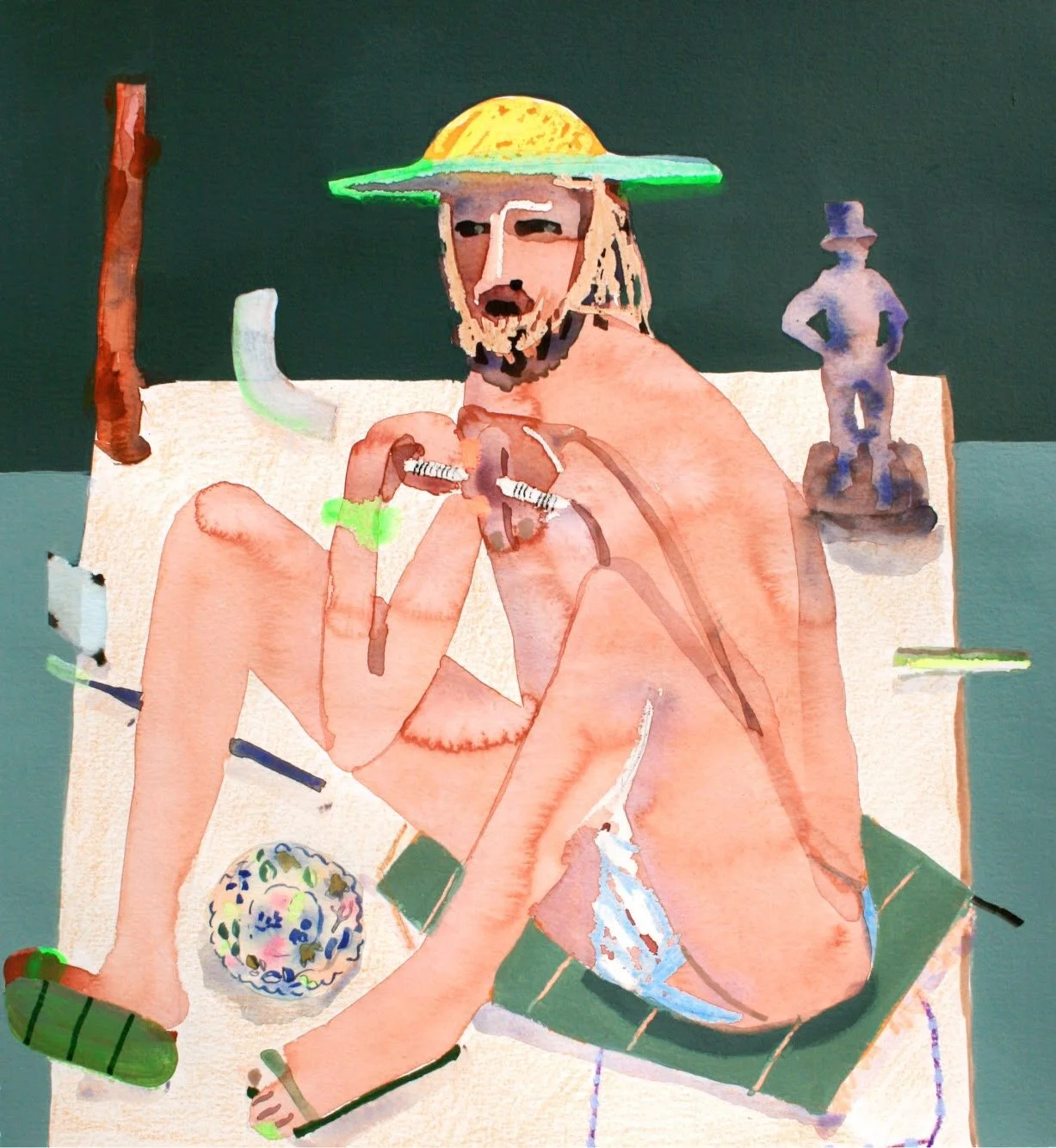  Escape (Avocado) , 2018
Mixed media on paper
16 x 17 in | 40.5 x 43 cm