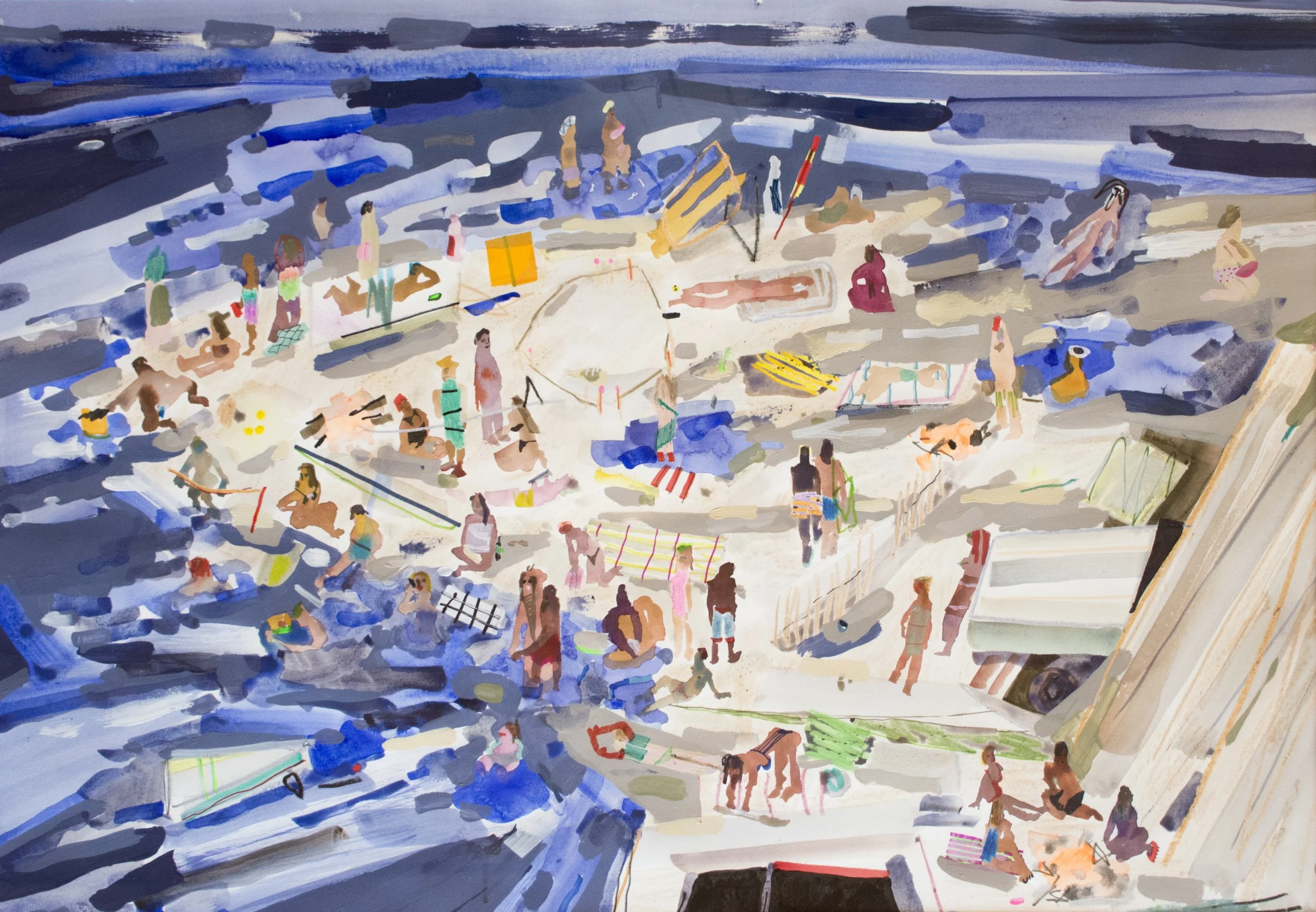  Pharmakon Night , 2016
Mixed media on paper
27 x 34 1/2 in | 68.5 x 87.5 cm