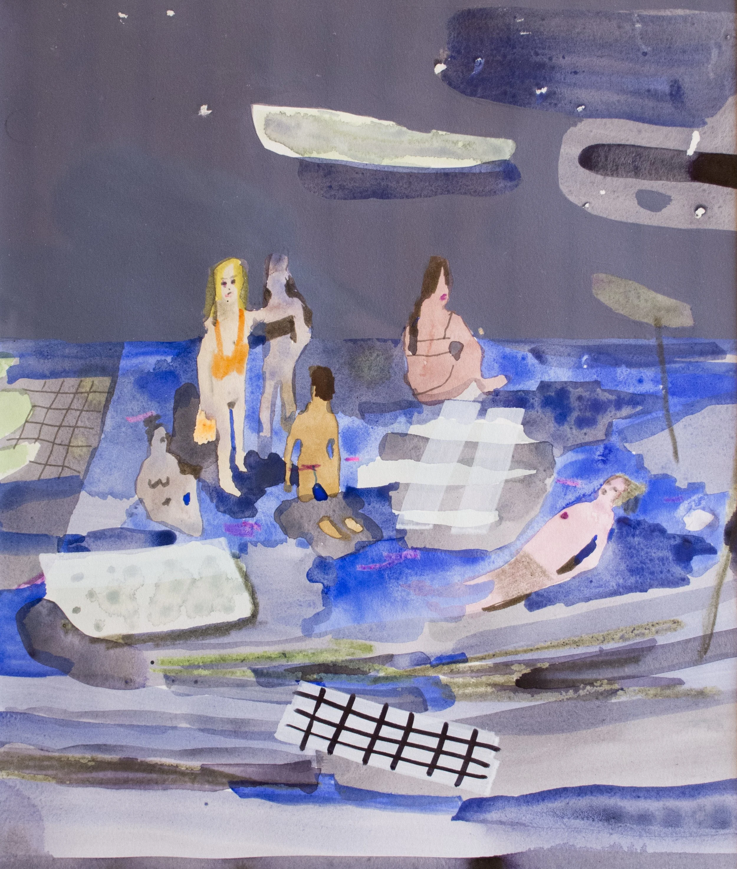  Night Tide Swimmers , 2016
Mixed media on paper
14 1/2 x 12 in | 37 x 30.5 cm