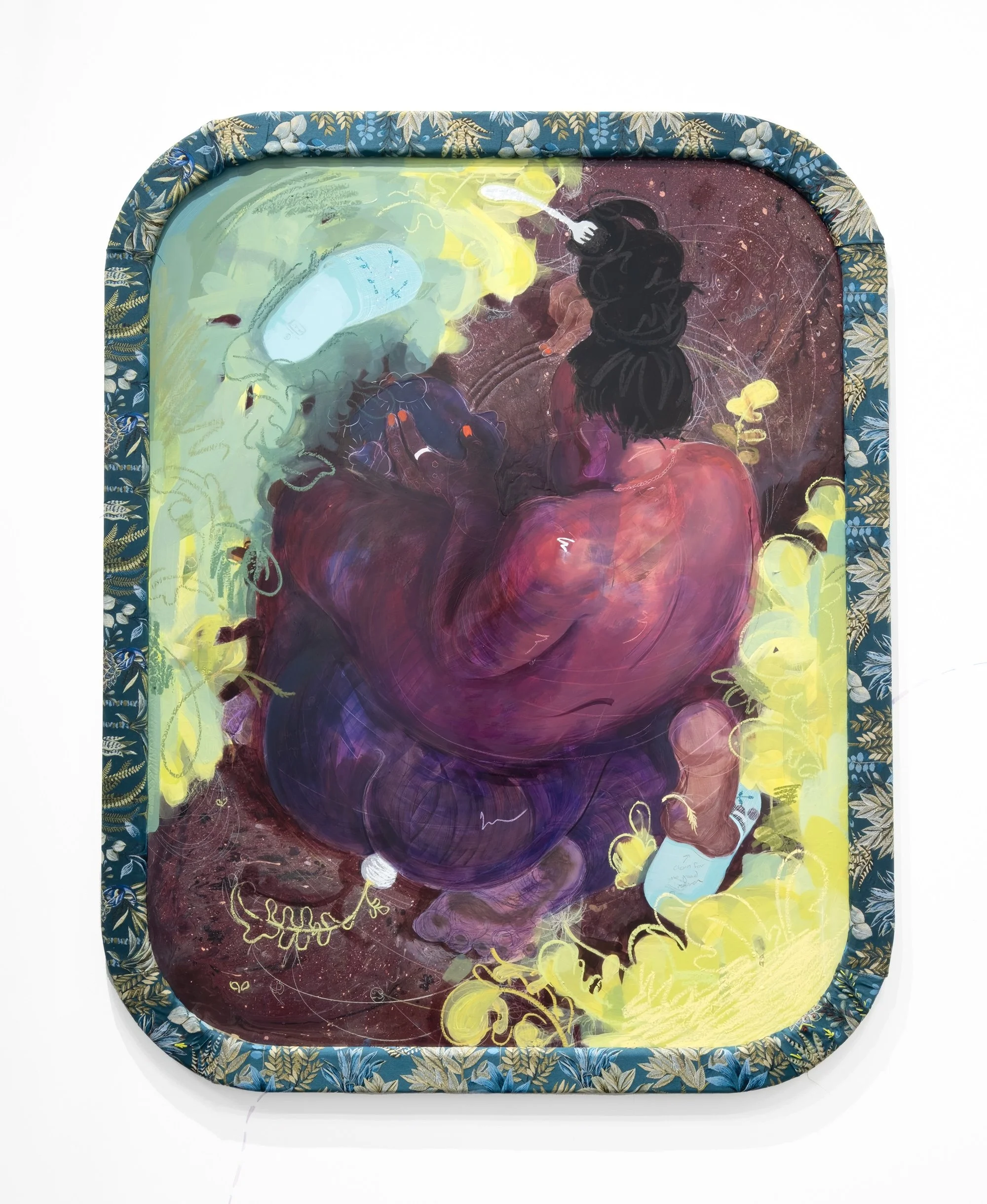  Fine Words Butter No Parsnips (a.k.a. Trout Tickling) , 2022
Acrylic, oil, and pastel on Dibond
162 x 131 cm | 63 7/8 x 51 1/2 in