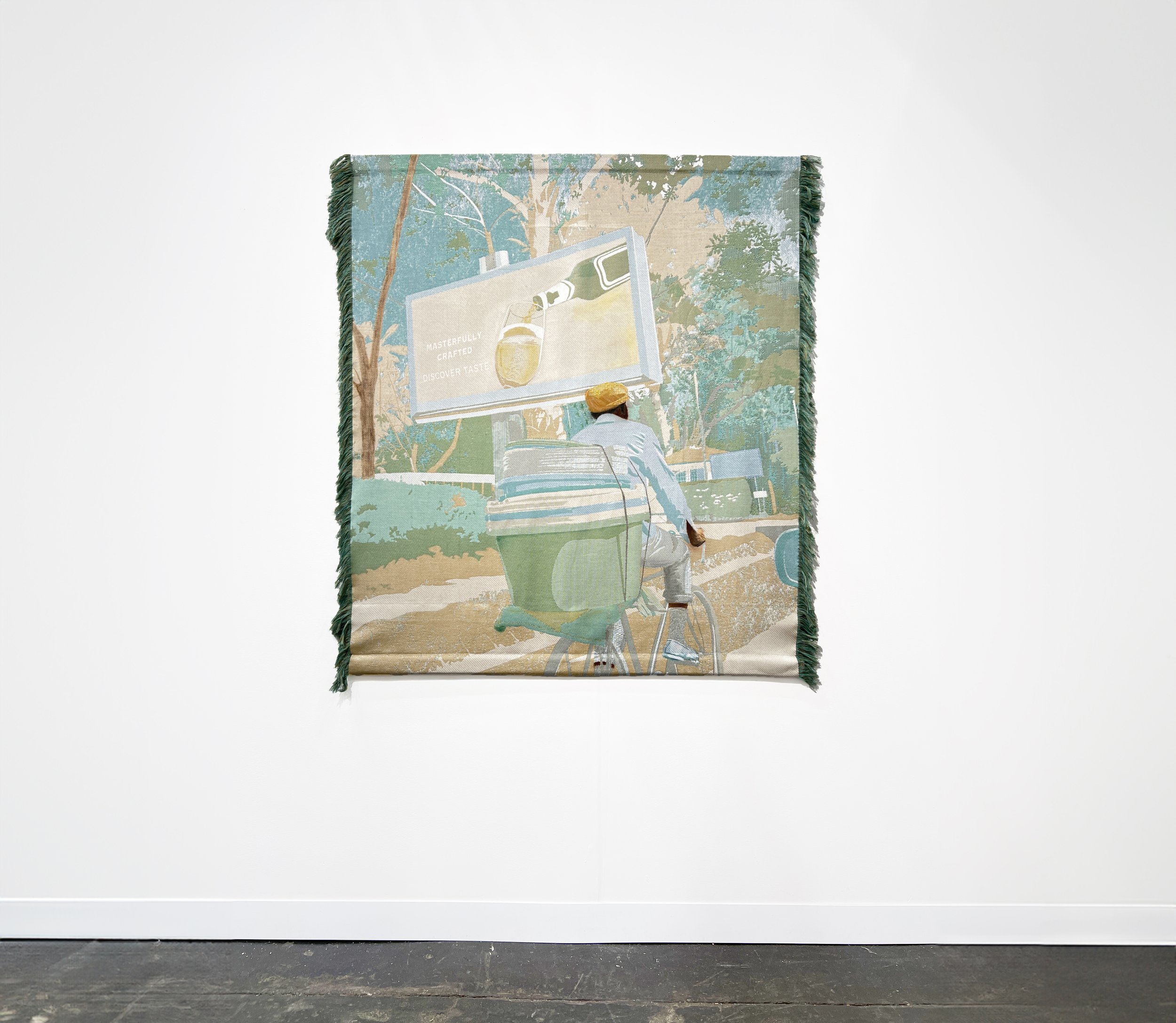  Discover Taste , 2024
Jacquard woven fabric and acrylic paint
140 x 127 cm | 55 x 50 in