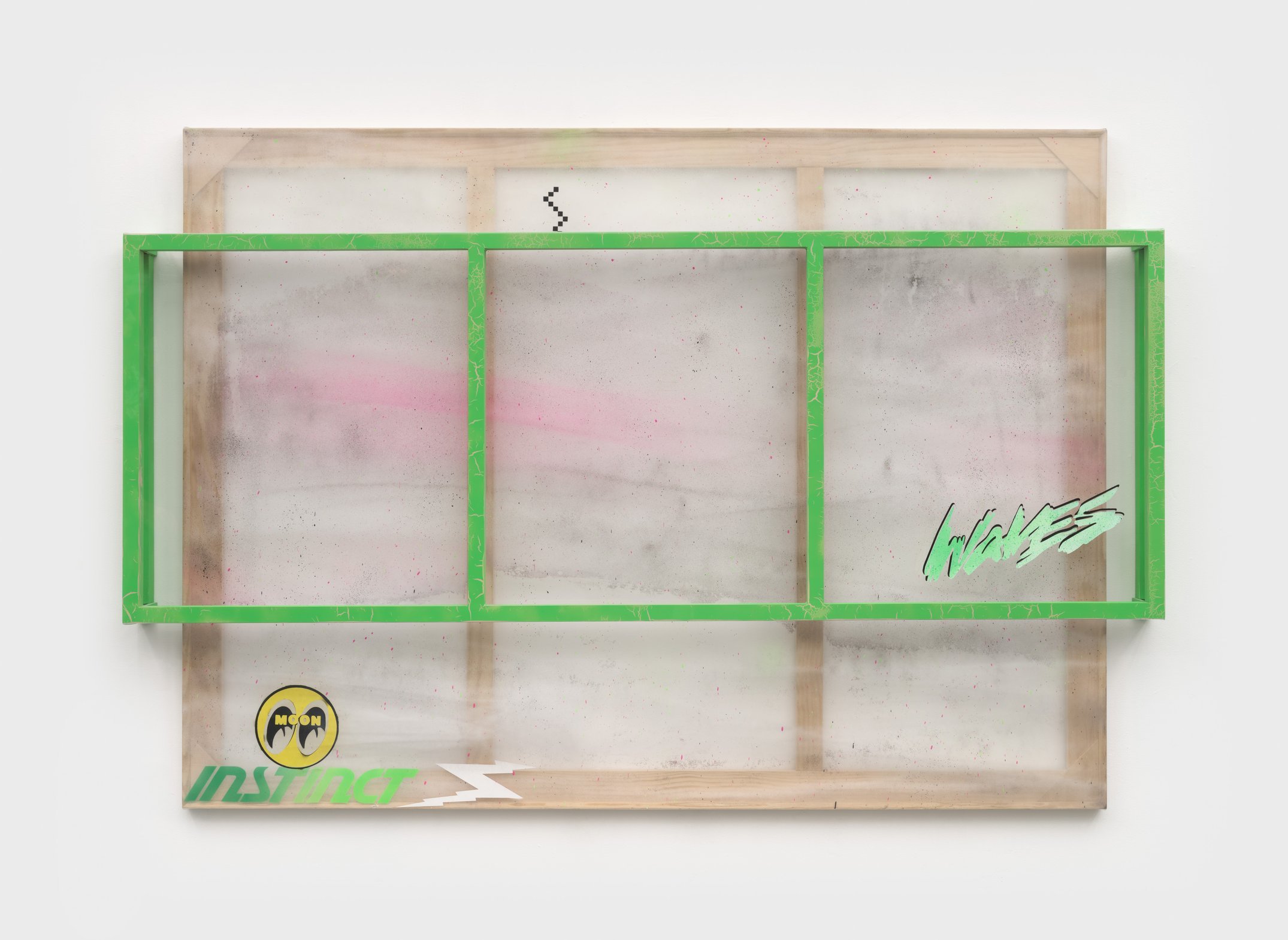  Moon Instinct , 2024
Alkyd on vinyl, wood, aluminum
162.5 x 244 x 12.5 cm | 64 x 96 x 5 in