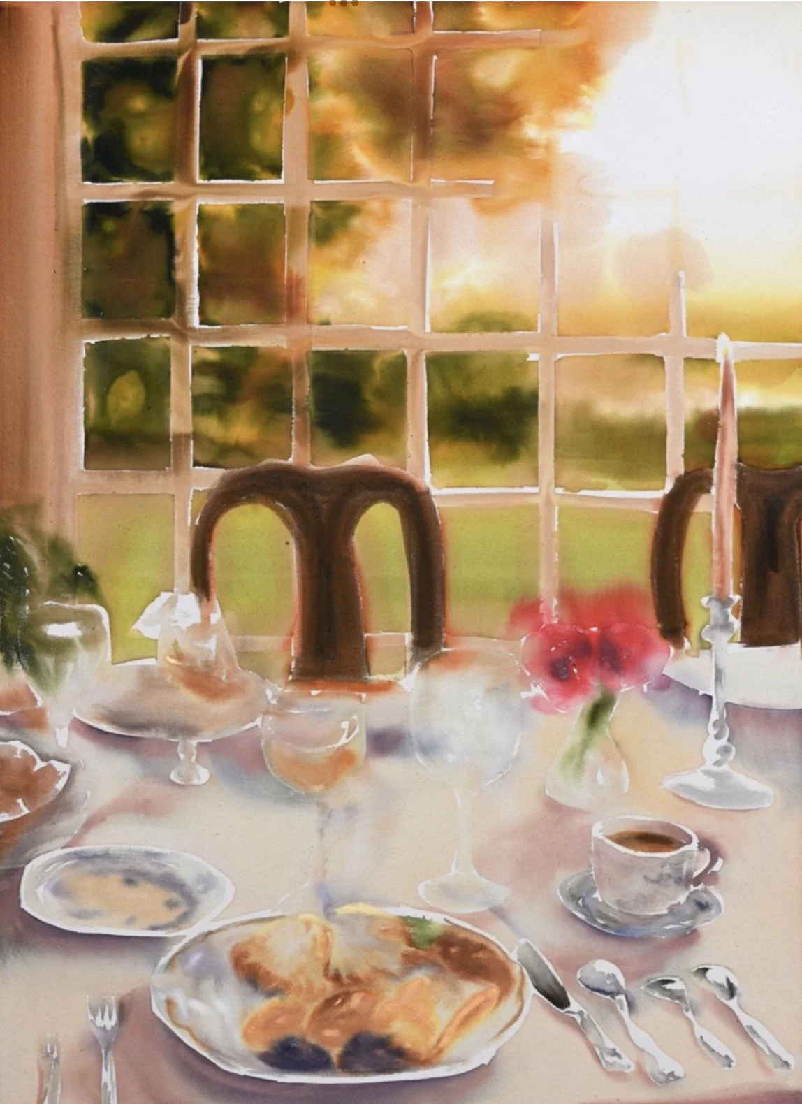  The Fifth Course , 2023
Acrylic, ink, and dye on canvas
112 x 81 cm | 44 x 32 in