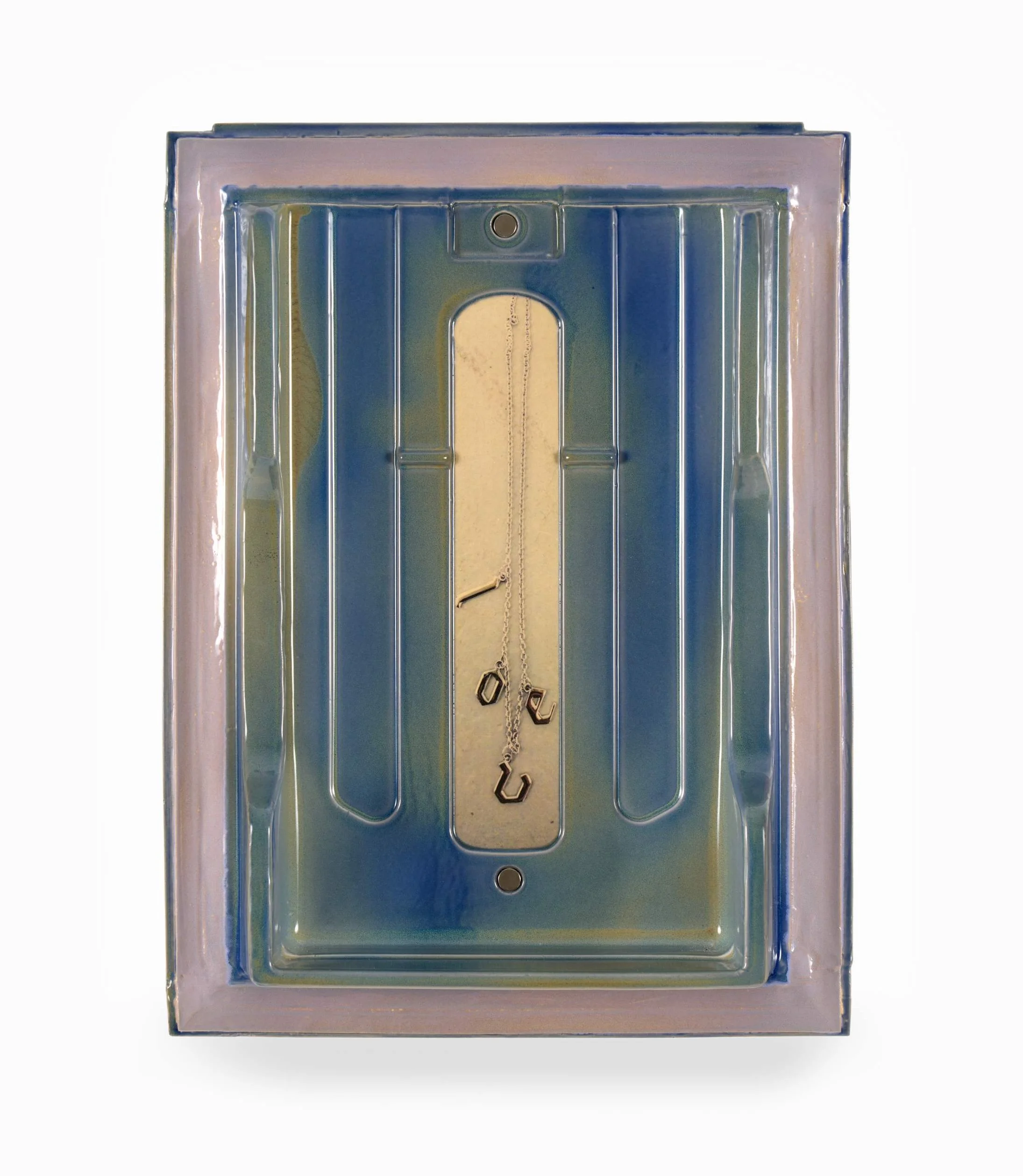 Monika Grabuschnigg
 Cold Storage (Chain) , 2025
Glazed ceramic and magnet
19 1/4 x 14 1/8 x 3 1/8 in | 49 x 36 x 8 cm