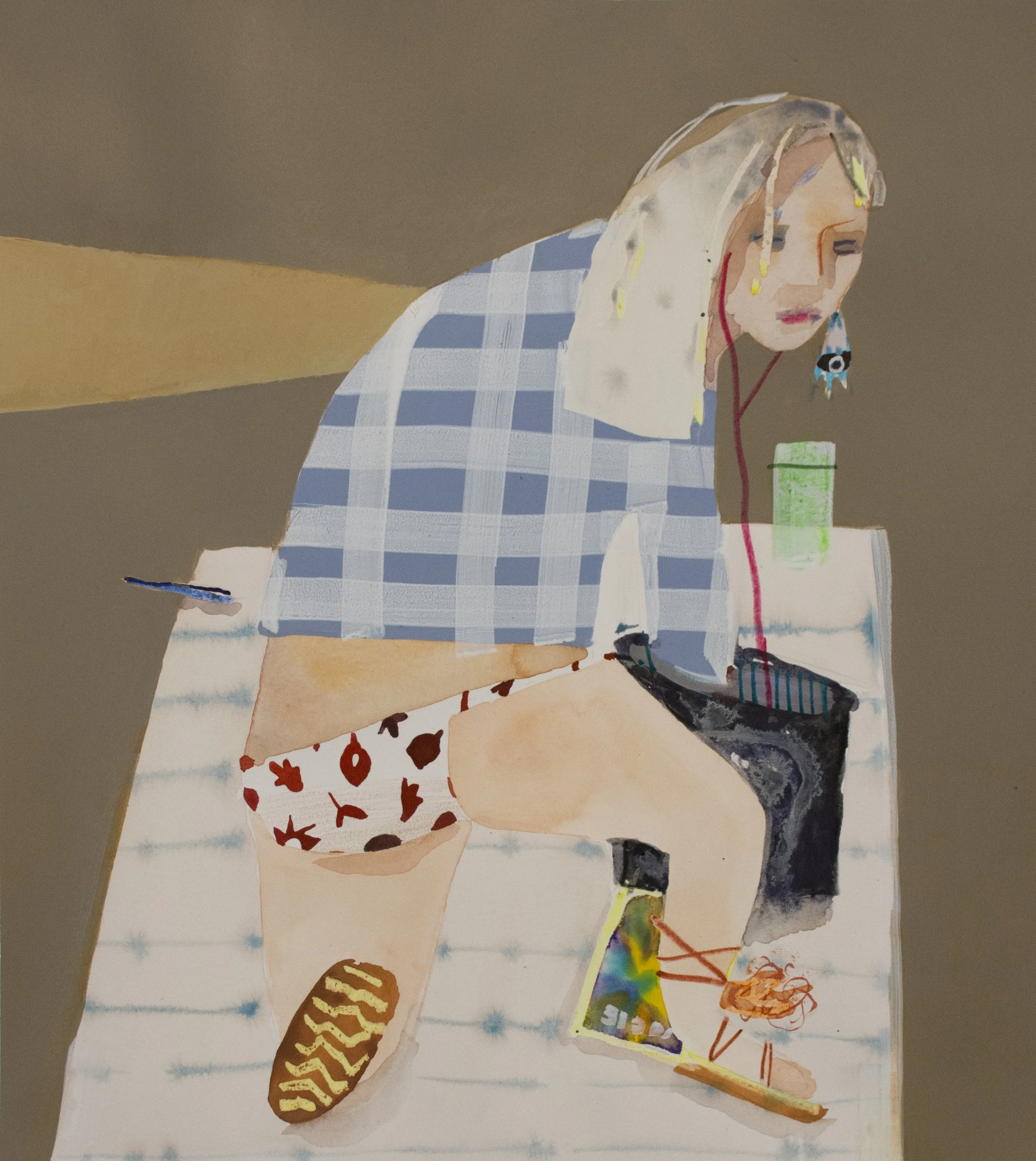  Louise , 2016
Mixed media on paper
15 3/4 x 14 1/3 in | 40 x 36 cm