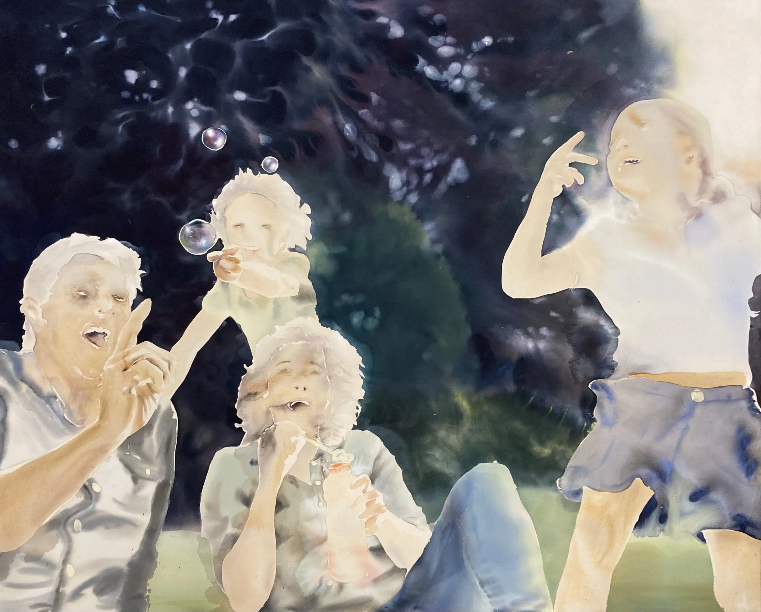  Soap Bubble , 2024
Acrylic, ink, and dye on canvas
147.5 x 183 cm | 58 x 72 in