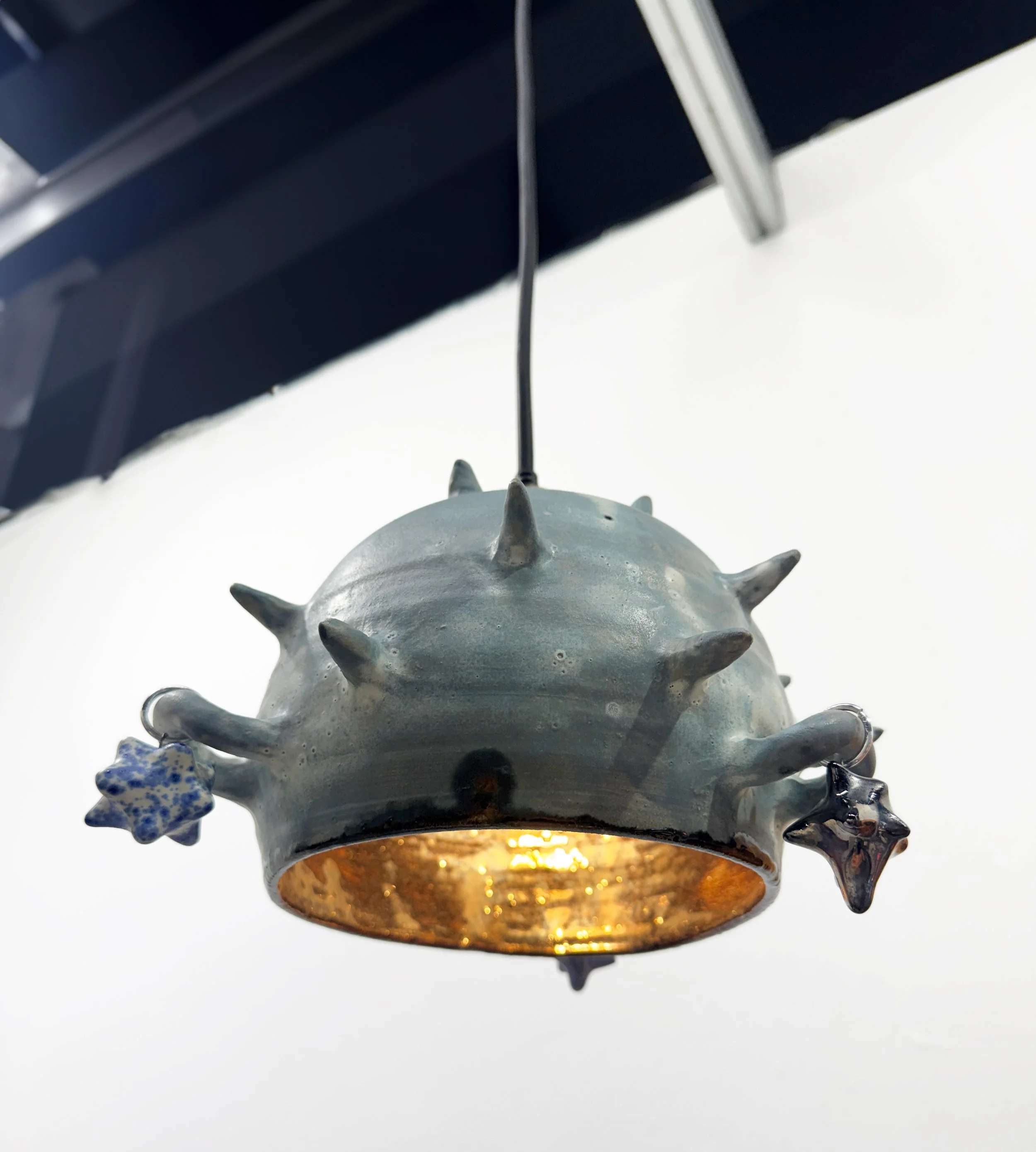  Spike Charm Lamp , 2026
Stoneware, glaze