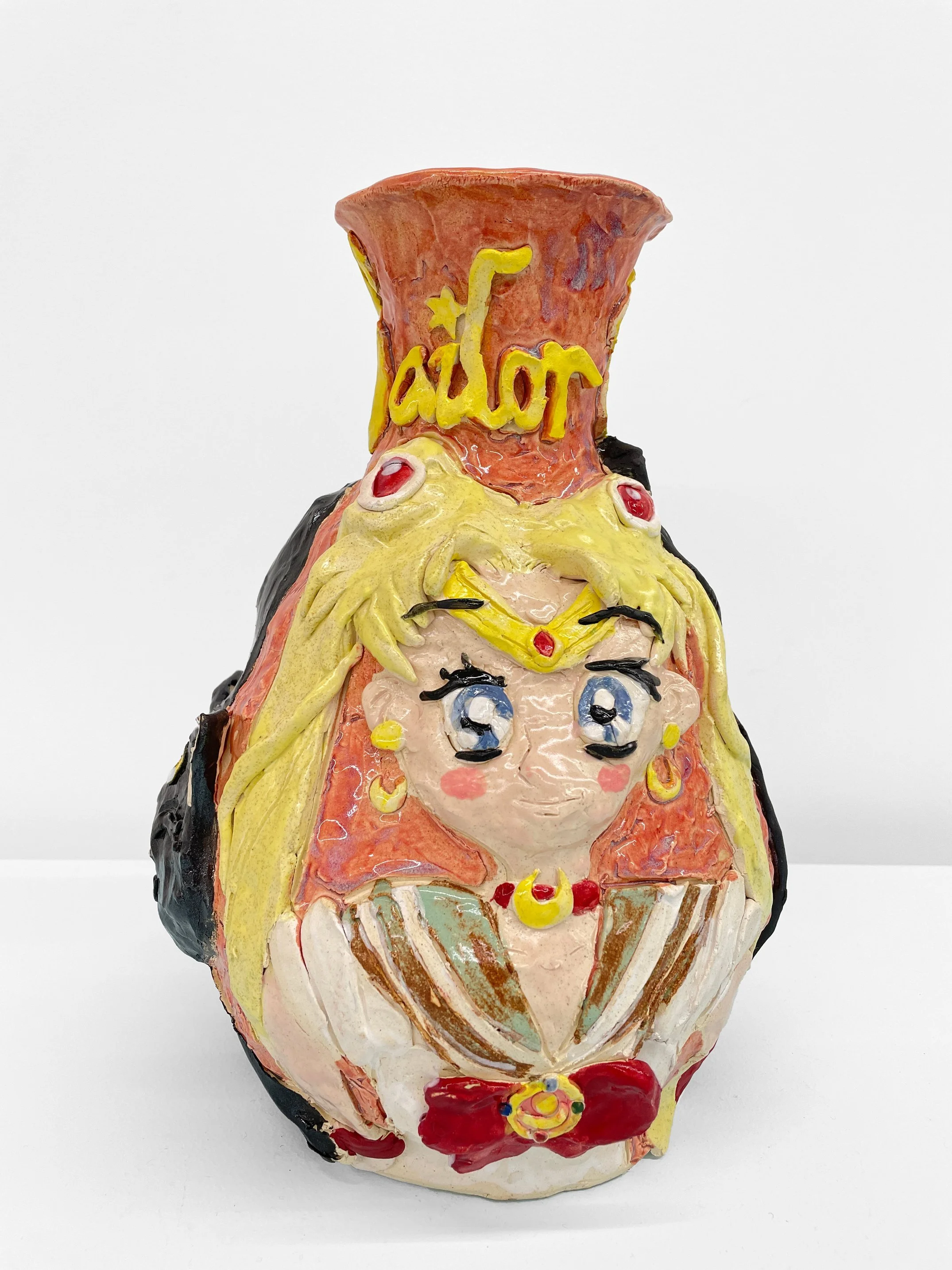  Sailor Moon Bottle Vessel , 2023
Stoneware, glaze, and underglaze
32 x 25.5 x 25.5 cm | 12 1/2 x 10 x 10 in