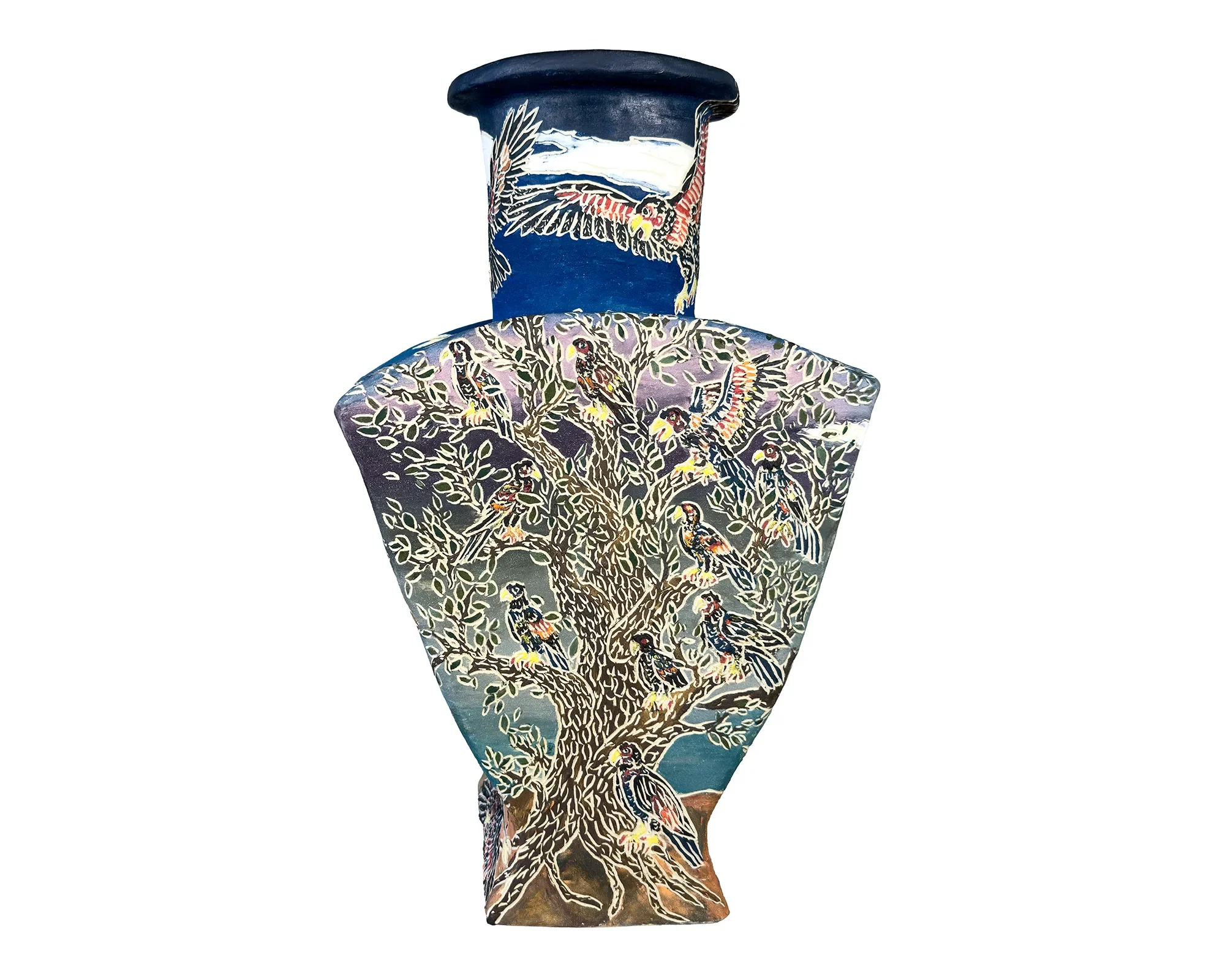  Krzysztof Strzelecki 
 VI – Stymphalian Birds , 2026
Unglazed stoneware ceramic
18 1/2 x 11 3/8 x 6 3/4 in | 47 x 29 x 17 cm
