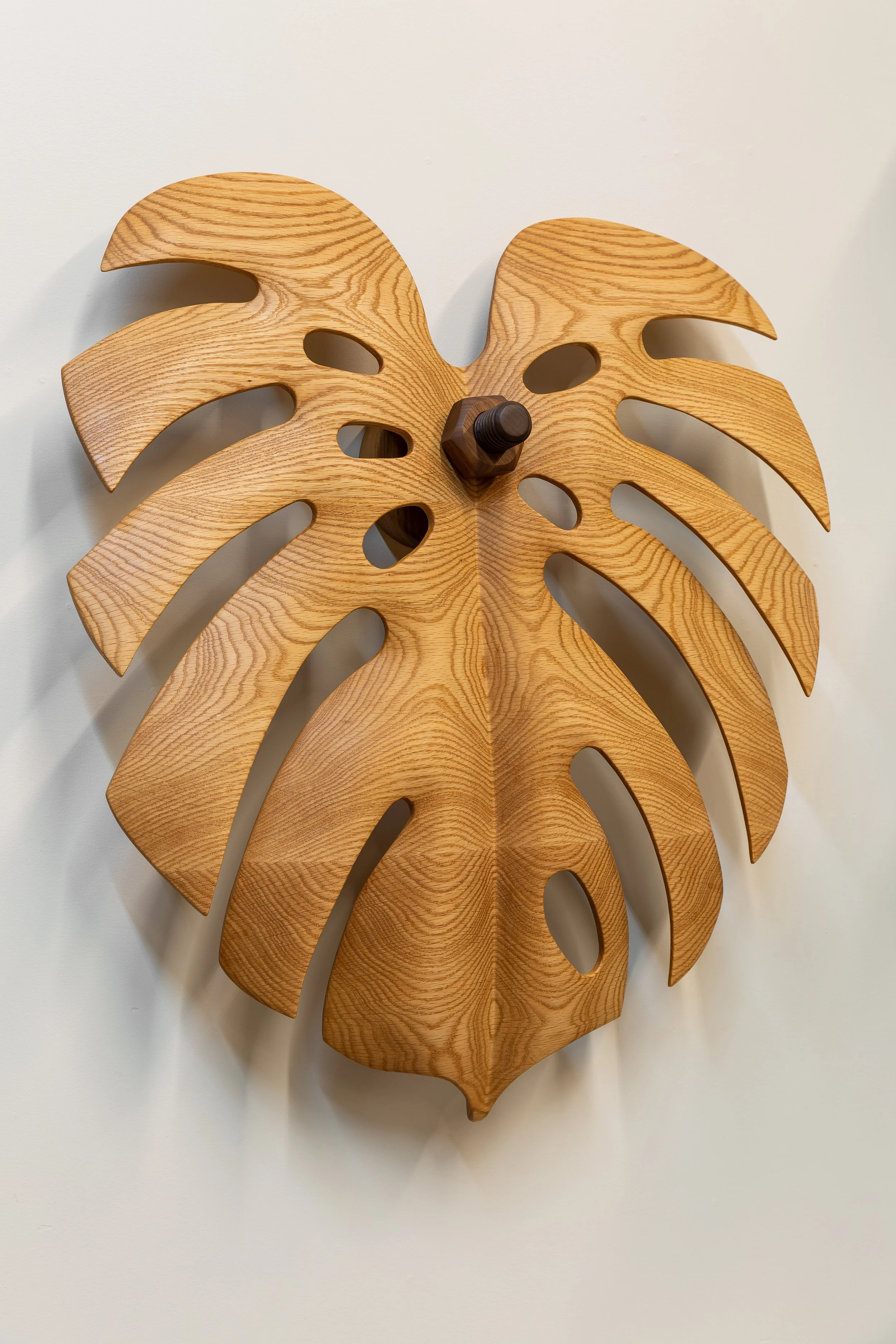  Red Oak Monstera , 2026
Red oak, walnut, polyx-wax
33 x 6 1/2 x 28 1/2 in | 84 x 16.5 x 72.5 cm
