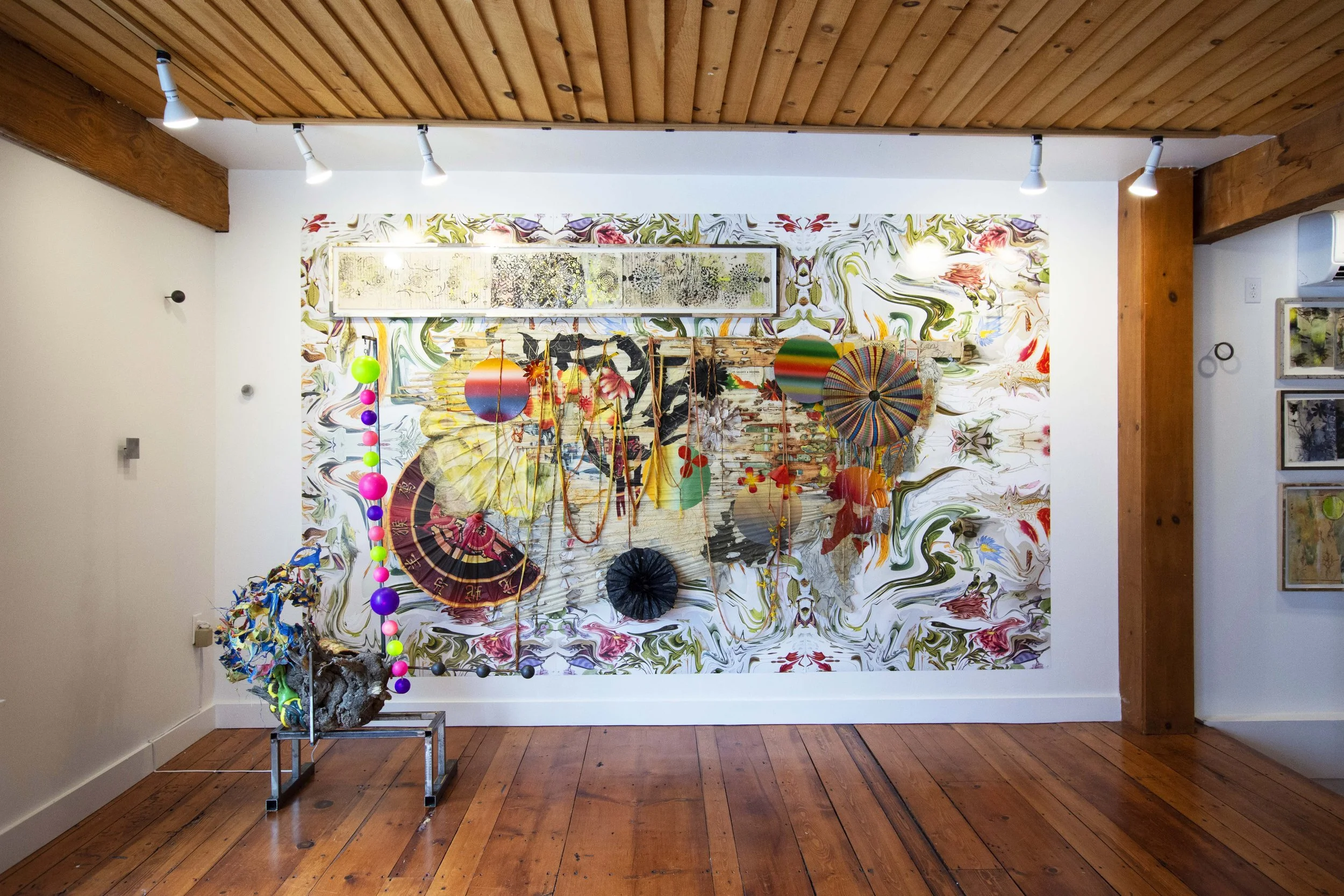 Installation view, × × × ÷ ÷ ÷ ☰ + + +, 2018