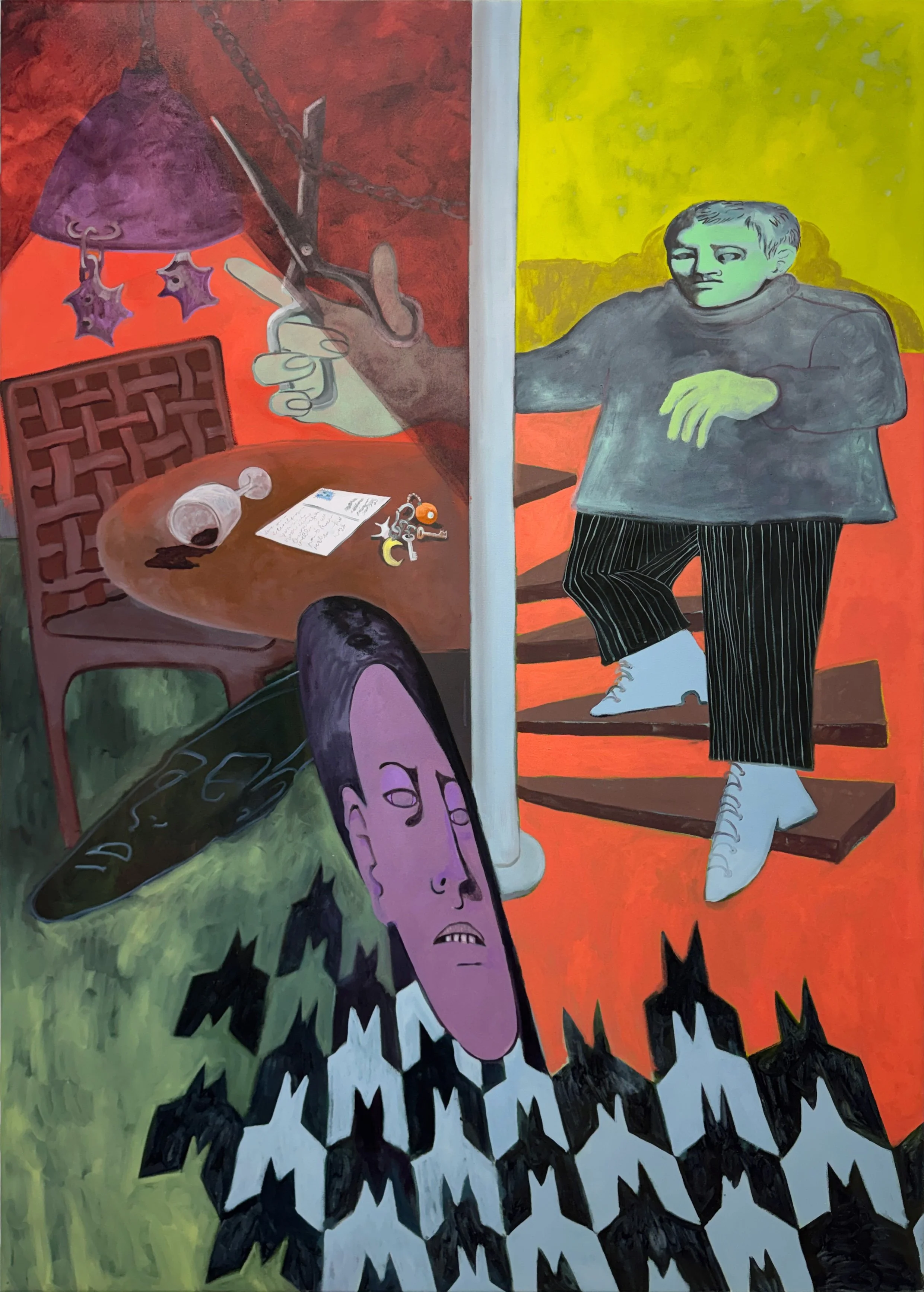  Spiraling Out , 2025
Oil on canvas
82 3/4 x 59 in | 210 x 150 cm