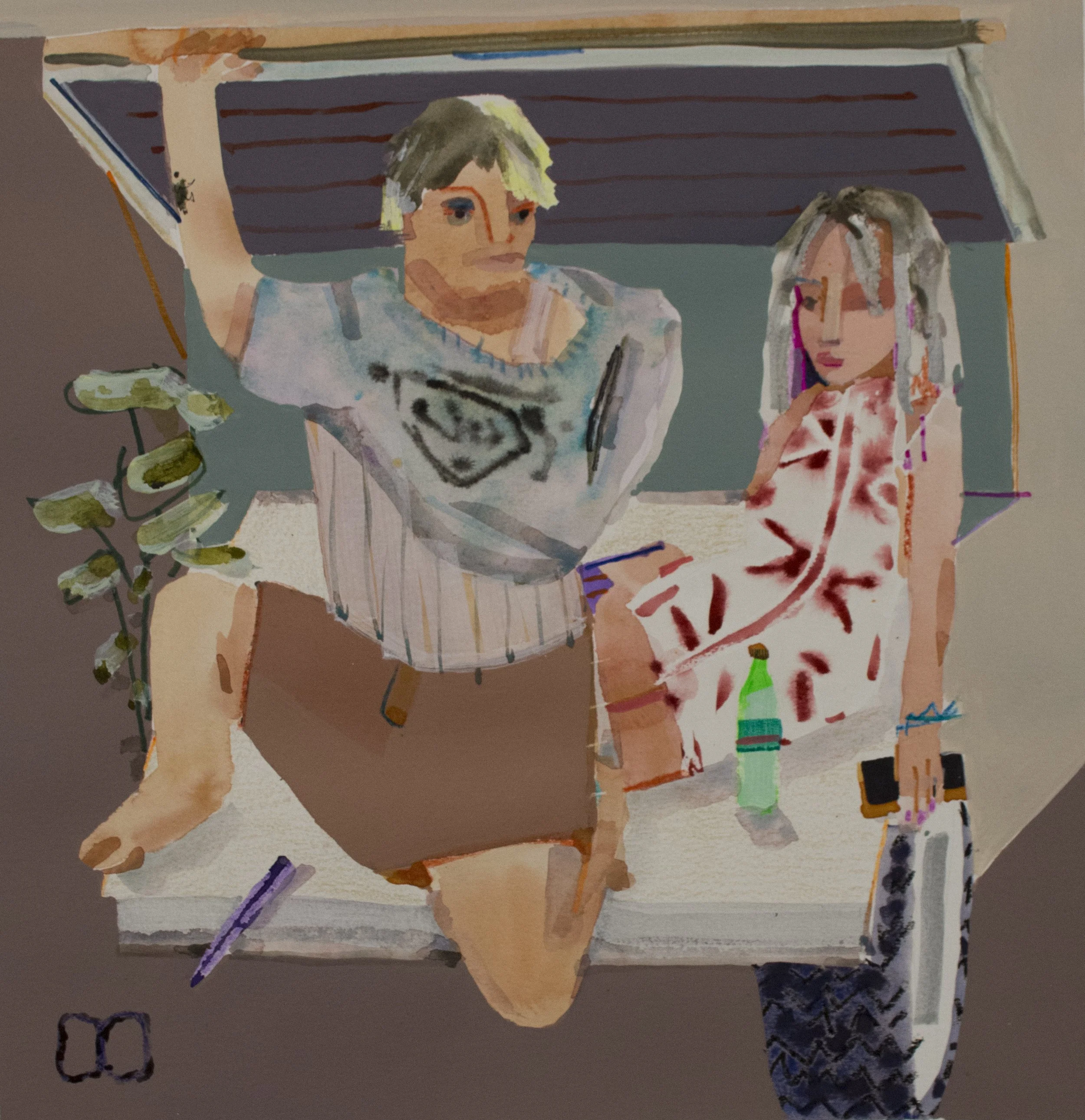  Travelers , 2016
Mixed media on paper
15 1/3 x 14 3/4 in | 38.5 x 37.5 cm