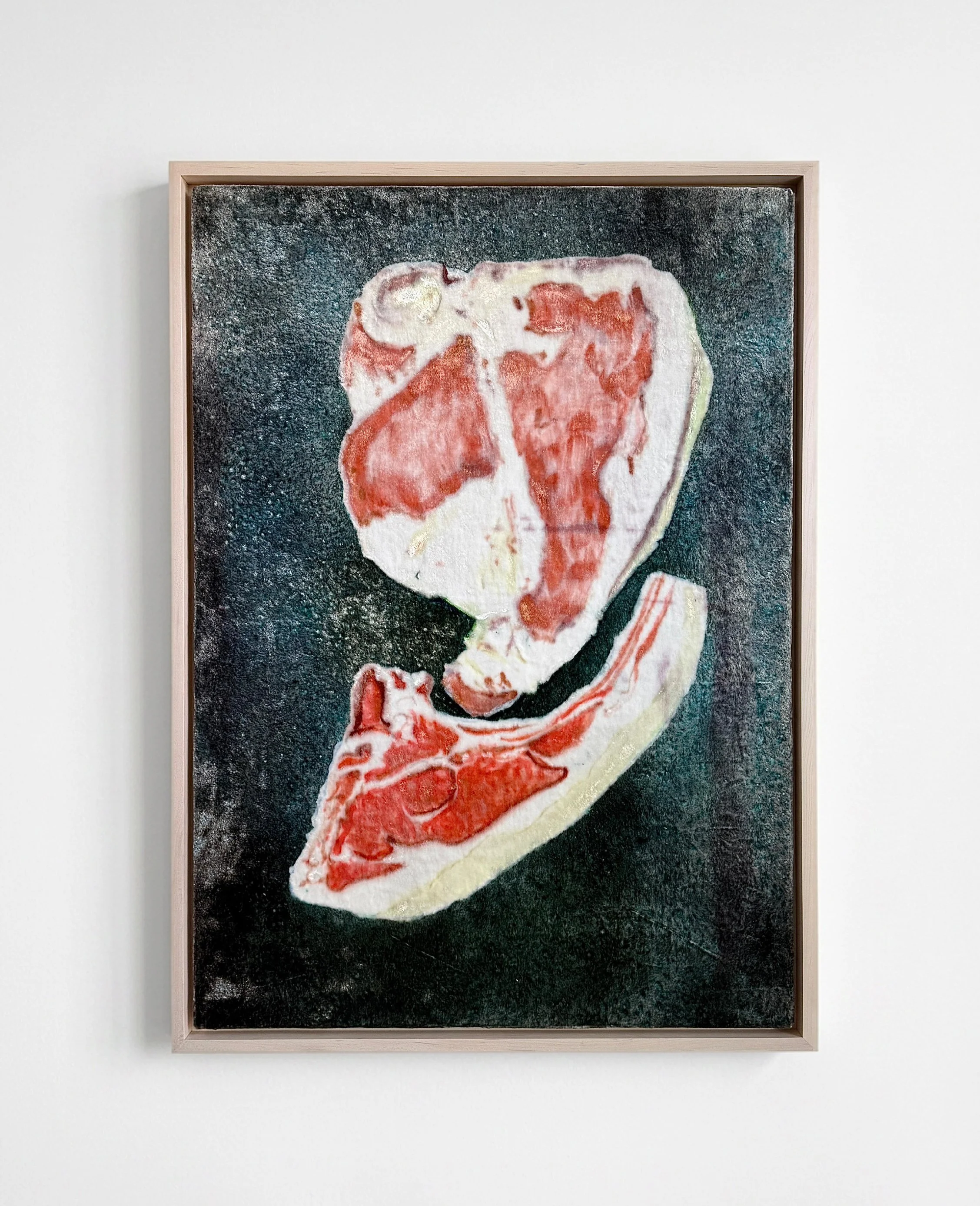  Travis Boyer 
 Raw Edges , 2026
Dye on Silk Velvet on Panel in Artist Frame
31 1/8 x 22 in | 79 x 56 cm
