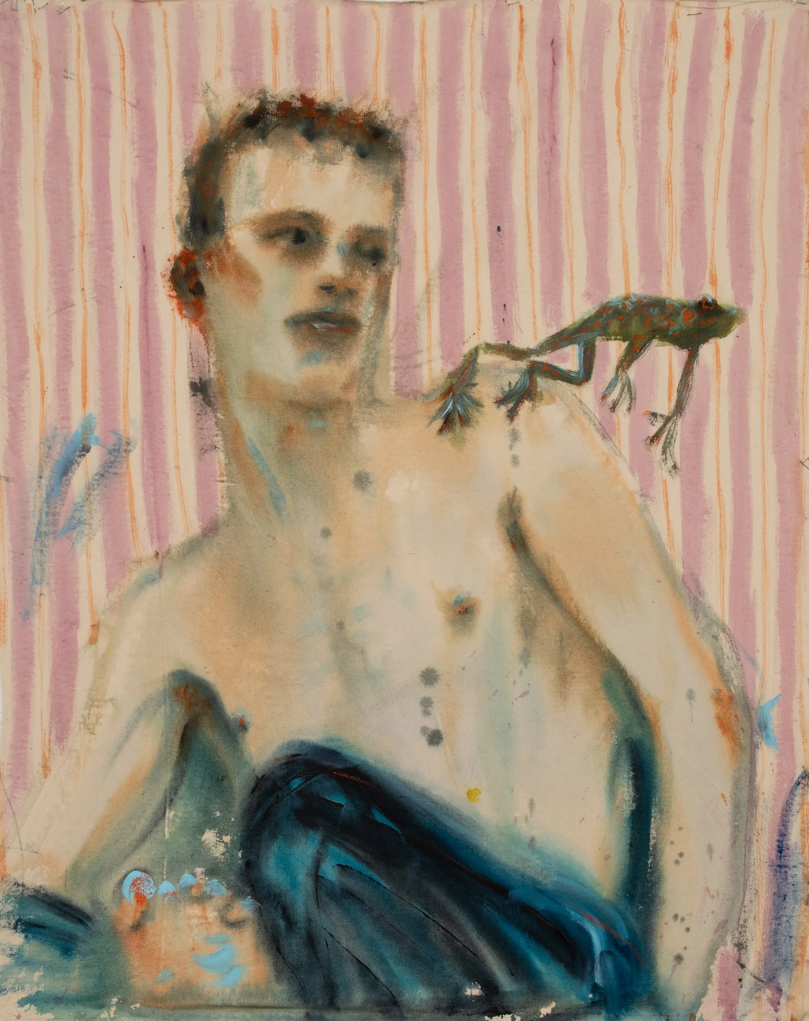  A friend which leaves me now but will come back for sure , 2023
Acrylic and oil pastel on canvas
100 x 80 cm | 39 1/2 x 31 1/2 in