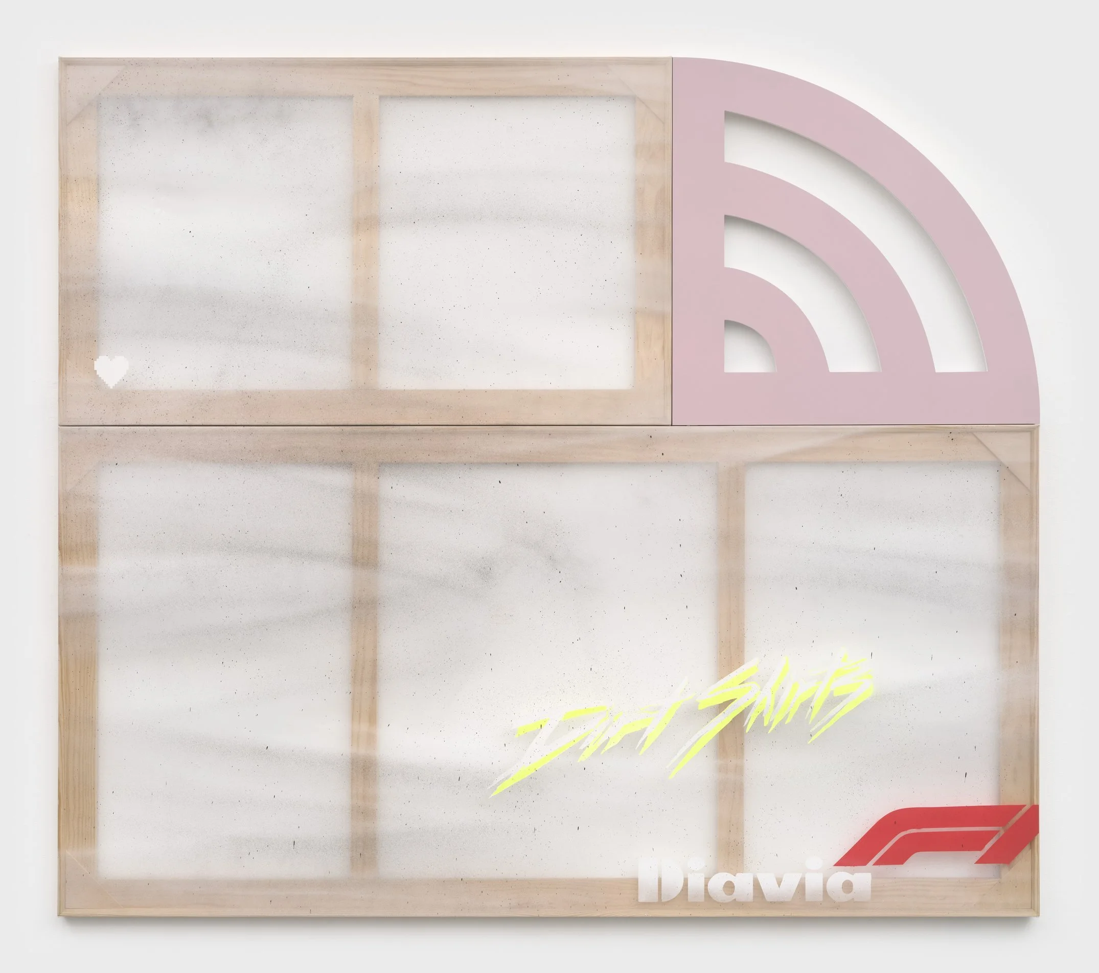  Dirt Shirts , 2024
Alkyd on vinyl and PVC, wood
213 x 244 x 4 cm | 84 x 96 x 1 1/2 in